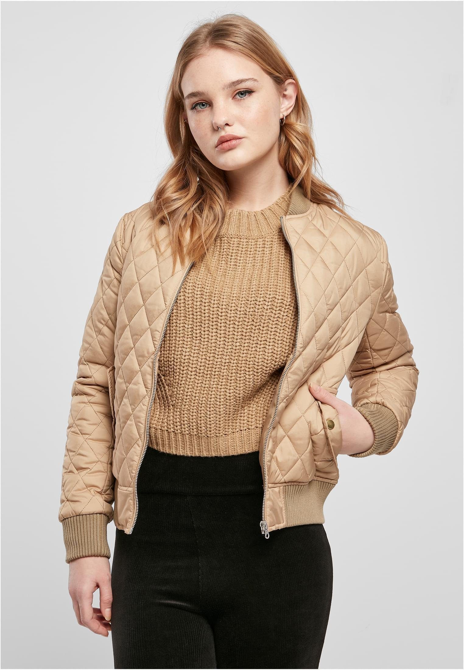 URBAN CLASSICS Outdoorjacke Ladies Diamond Quilt günstig online kaufen