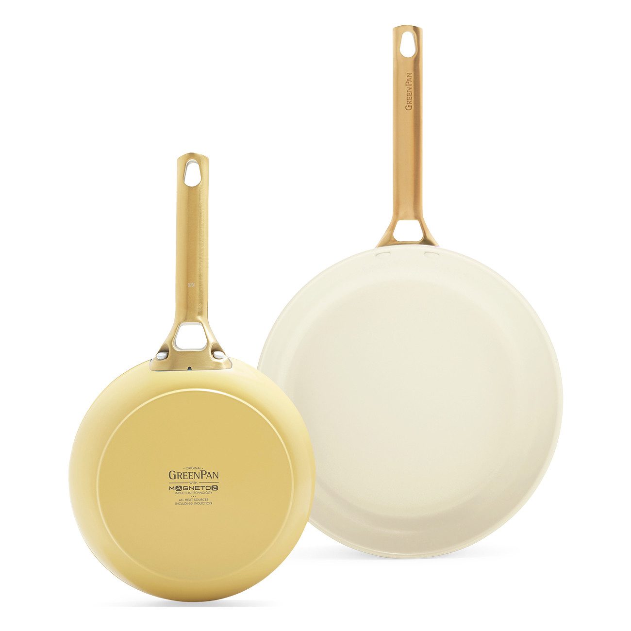 GREENPAN Pfannen-Set Padova Reserve 2-tlg., Pfannen-Set, 20 cm & 26 cm, Spülmaschinenfest, Aluminium, Kratzfest, Keramik, alle Herdarten, Backofengeeignet Ø 20+26 cm