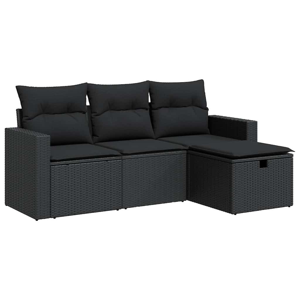 vidaXL Gartenlounge-Set 4-tlg. Garten-Sofagarnitur mit Kissen günstig online kaufen