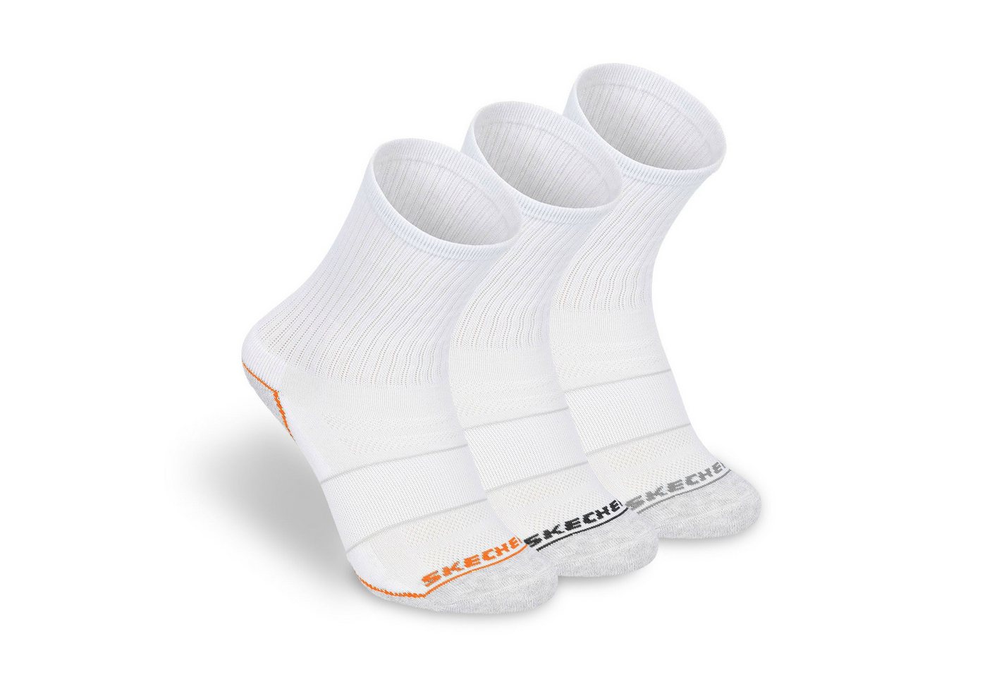 Skechers Arbeitssocken Socken Herren Damen 39-42 Multi Pack mit Mesh Belüftungstechnologie (3er, 6er und 12er Pack) Robustes Material und bequemer Tragekomfort - Fußgewölbe-Unterstützung