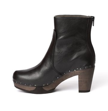 Softclox FRANKA Nappa schwarz (dunkel), Winter, Holz, Clogs, Damen, bequem Stiefelette