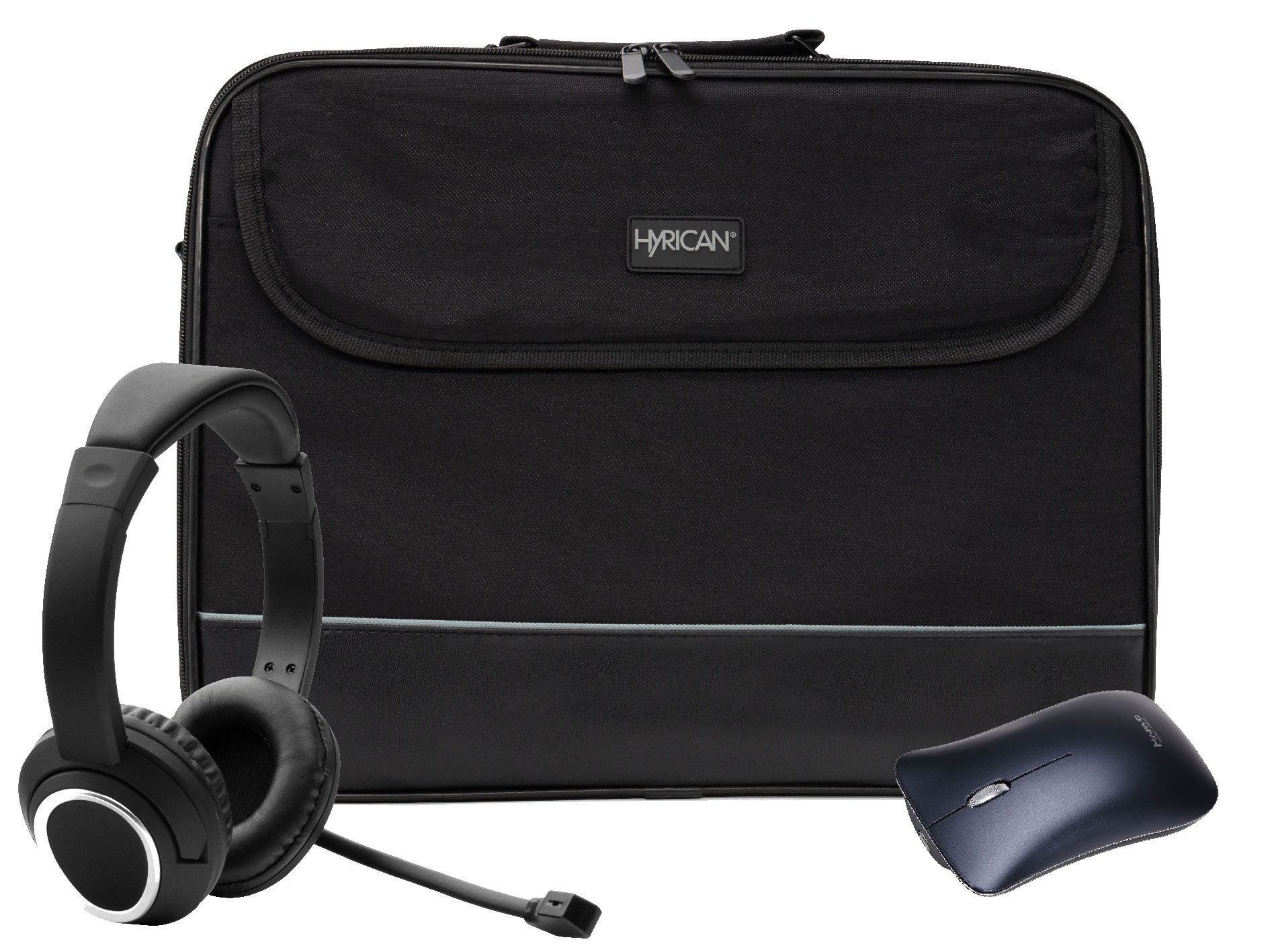 Hyrican Laptoptasche Notebook Tragetasche Set 15,6", ST-GH577 Headset, MARVO DWM102BK Maus
