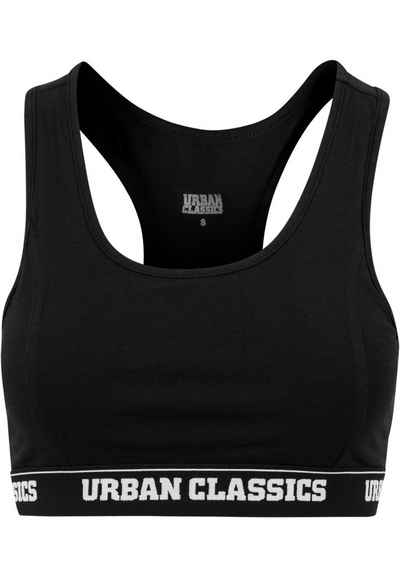 URBAN CLASSICS Kurzarmshirt Urban Classics Damen Ladies Logo Bra (1-tlg)