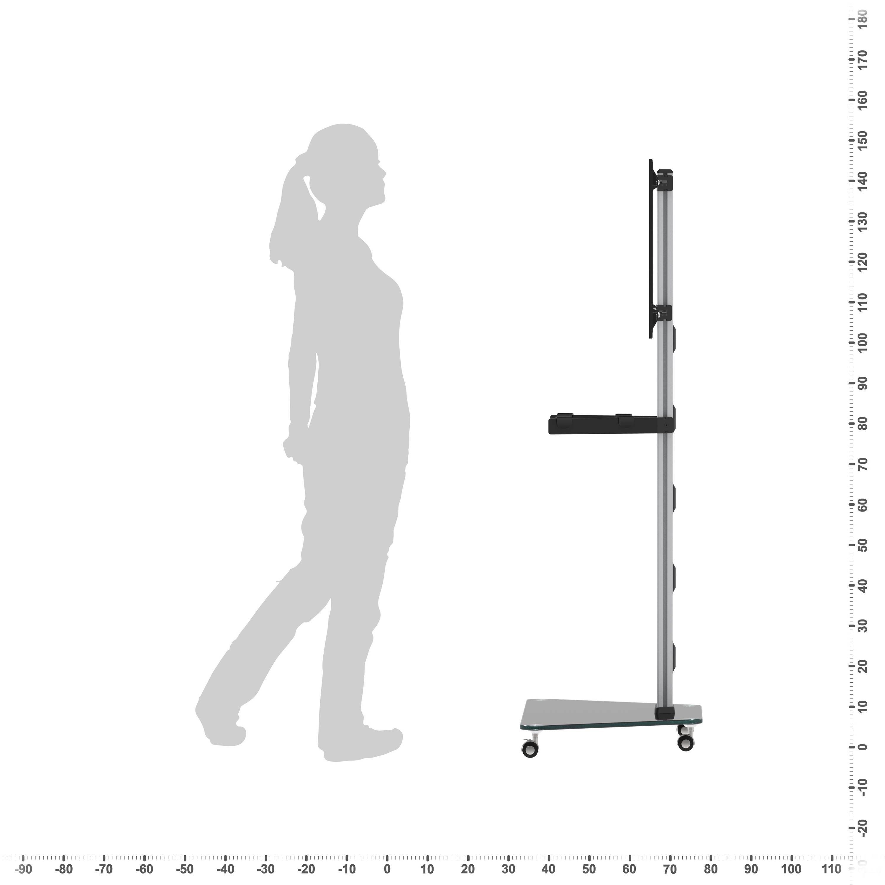 TV 65 rollbar höhenverstellbar) (bis Rollen Zoll, mit FS0300 Fernseher RICOO TV-Ständer, Stativ Standfuß