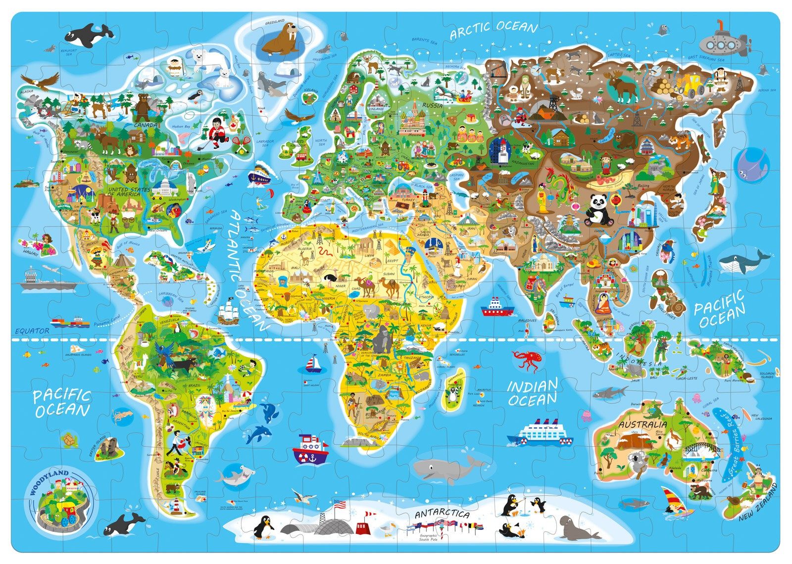 OLYMPTOY Puzzle Puzzle - Weltkarte, 160 Teile - AN, Puzzleteile