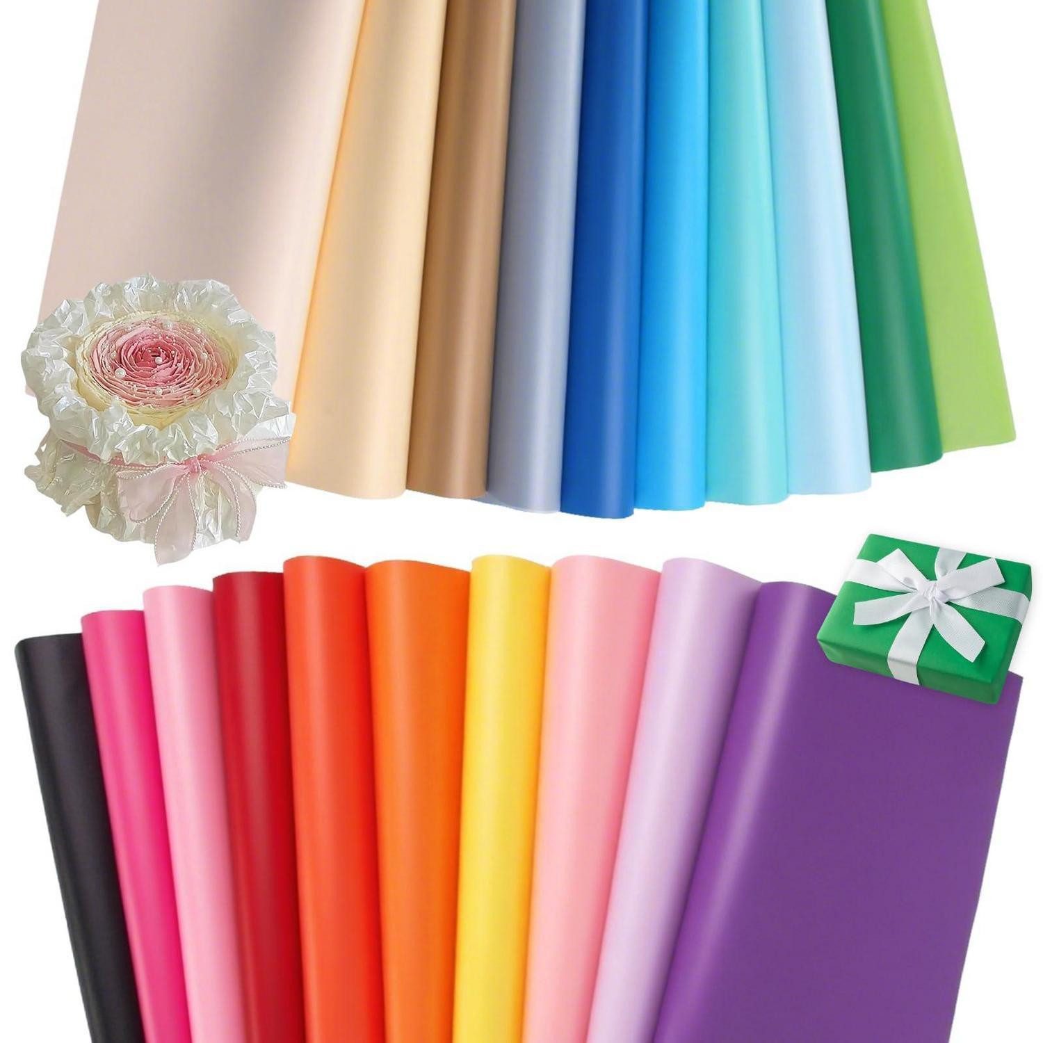 LuxusKollektion Seidenpapier Seidenpapier 100 Blatt bunt 50x70cm 20 Farben