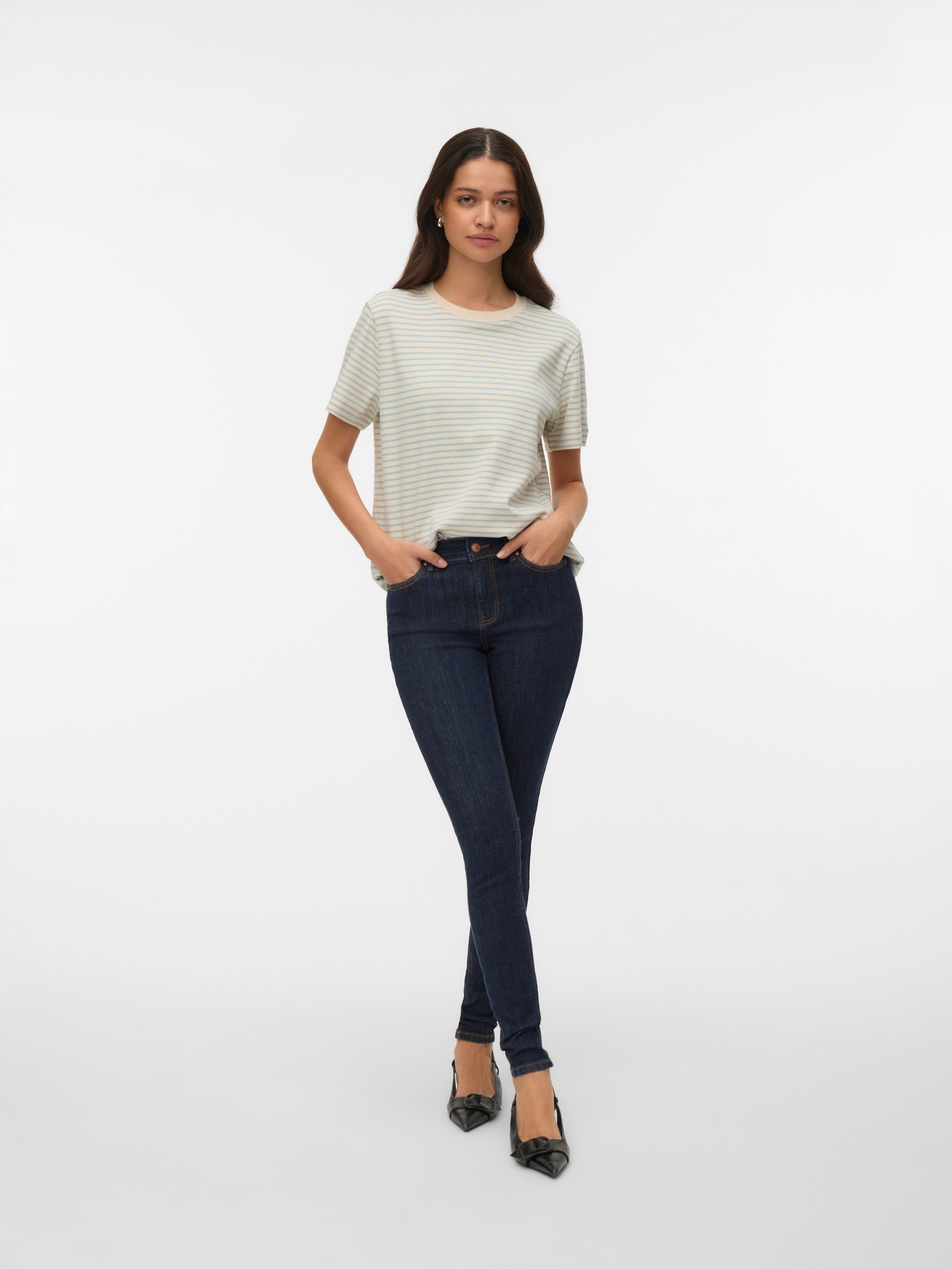 Vero Moda Skinny-fit-Jeans VMFLASH MR SKINNY JEANS LI3190 NOOS Baumwollmischung, skinny fit