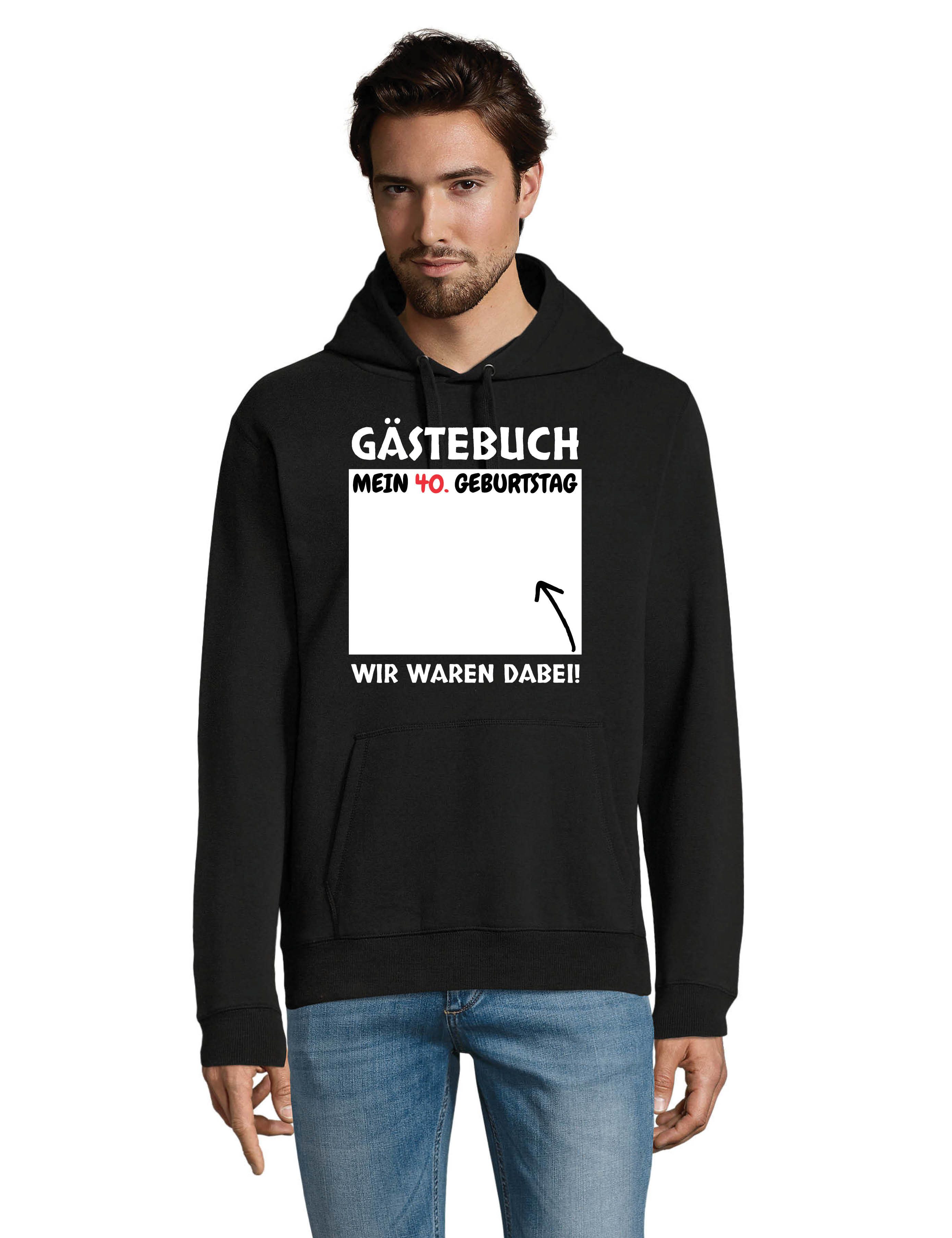 Youth Designz Kapuzenpullover Gästebuch 40. Geburtstag Herren Hoodie cooler günstig online kaufen