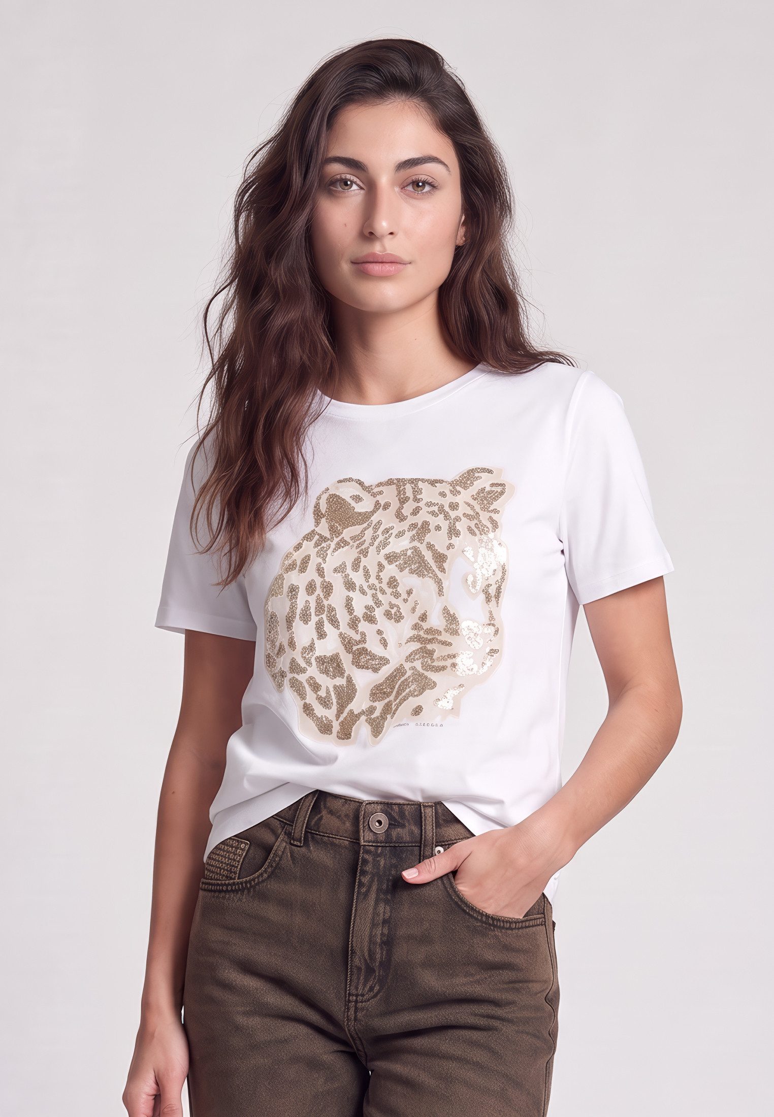 MARC AUREL Shirtbluse mit Tigerprint