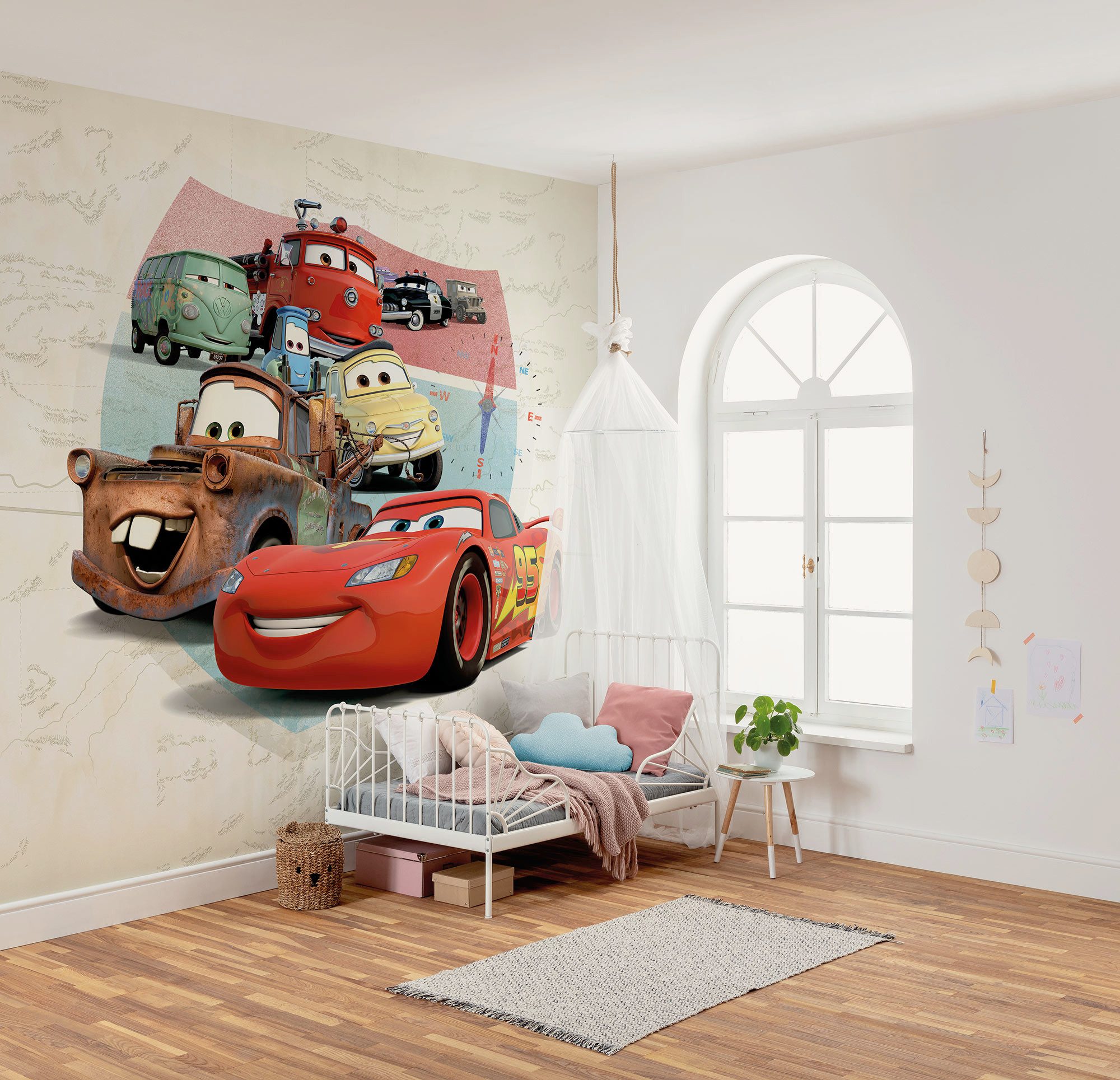 Komar Kindertapete Disney and Pixar Cars Open Road, glatt, bedruckt, (Packung, 1 St)