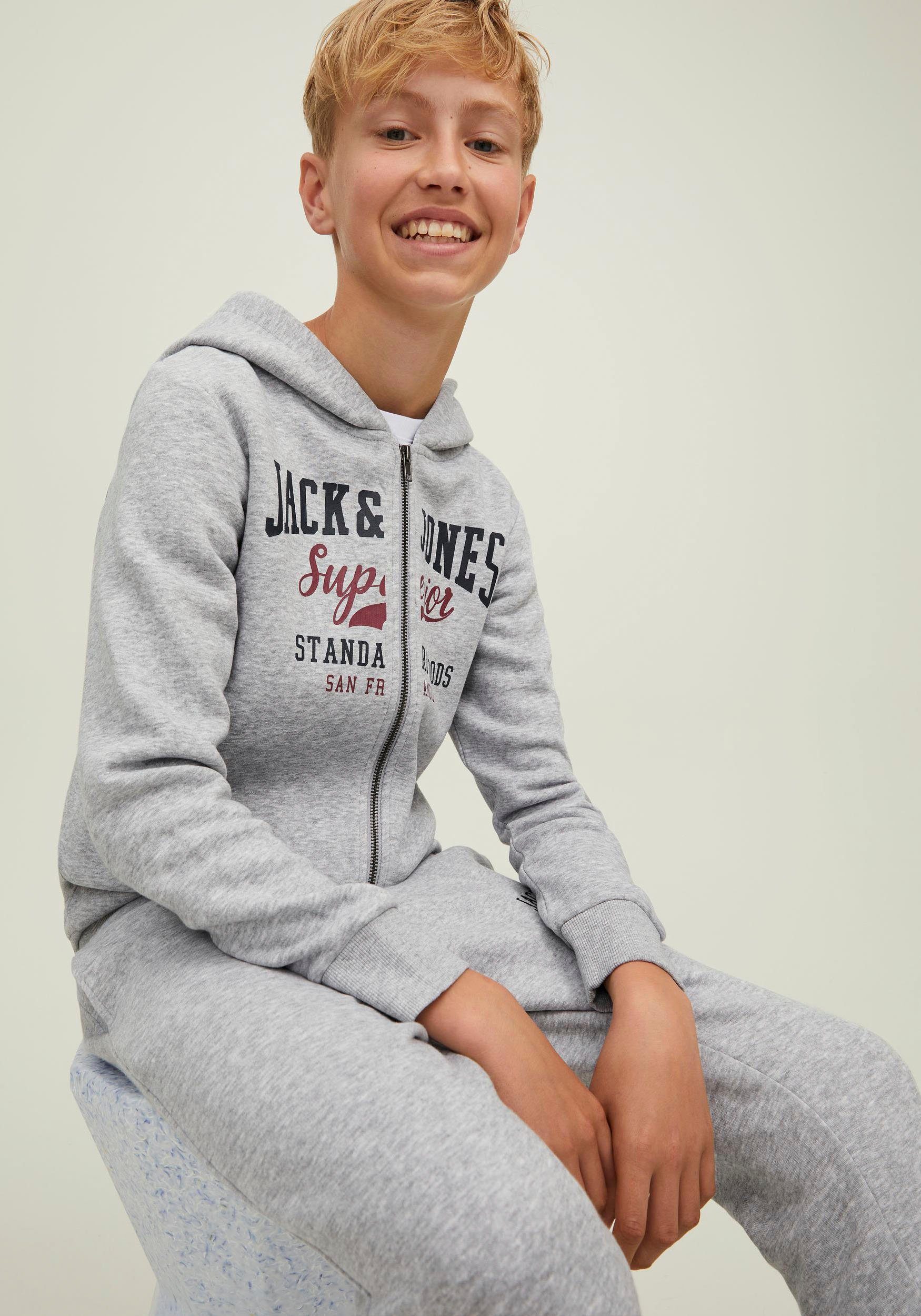 Jones Kapuzensweatjacke Jack grey melange Junior & light