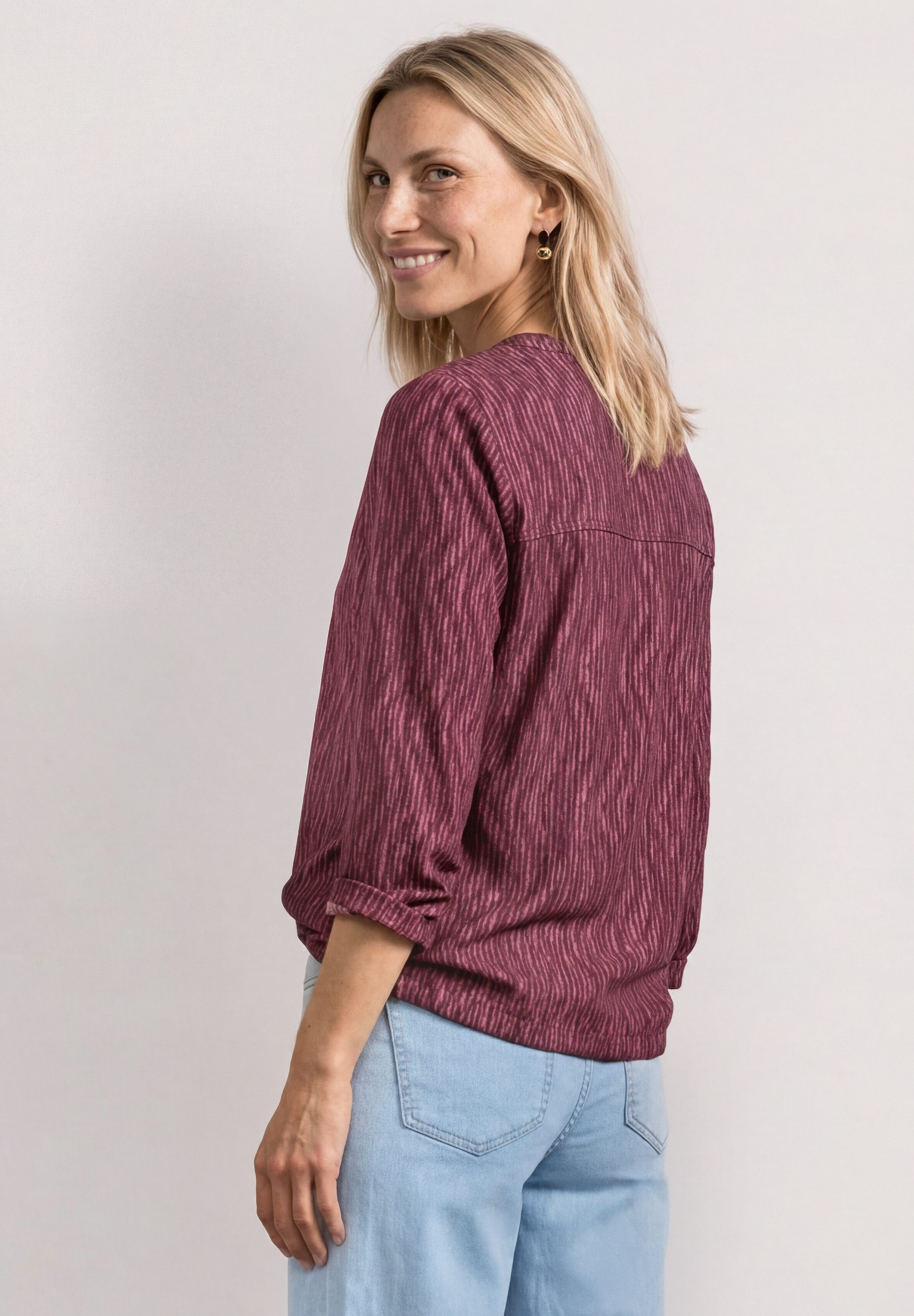 STREET ONE 3/4-Arm-Shirt Sommershirt mit Split Neck und Print – Bild 3 von 5