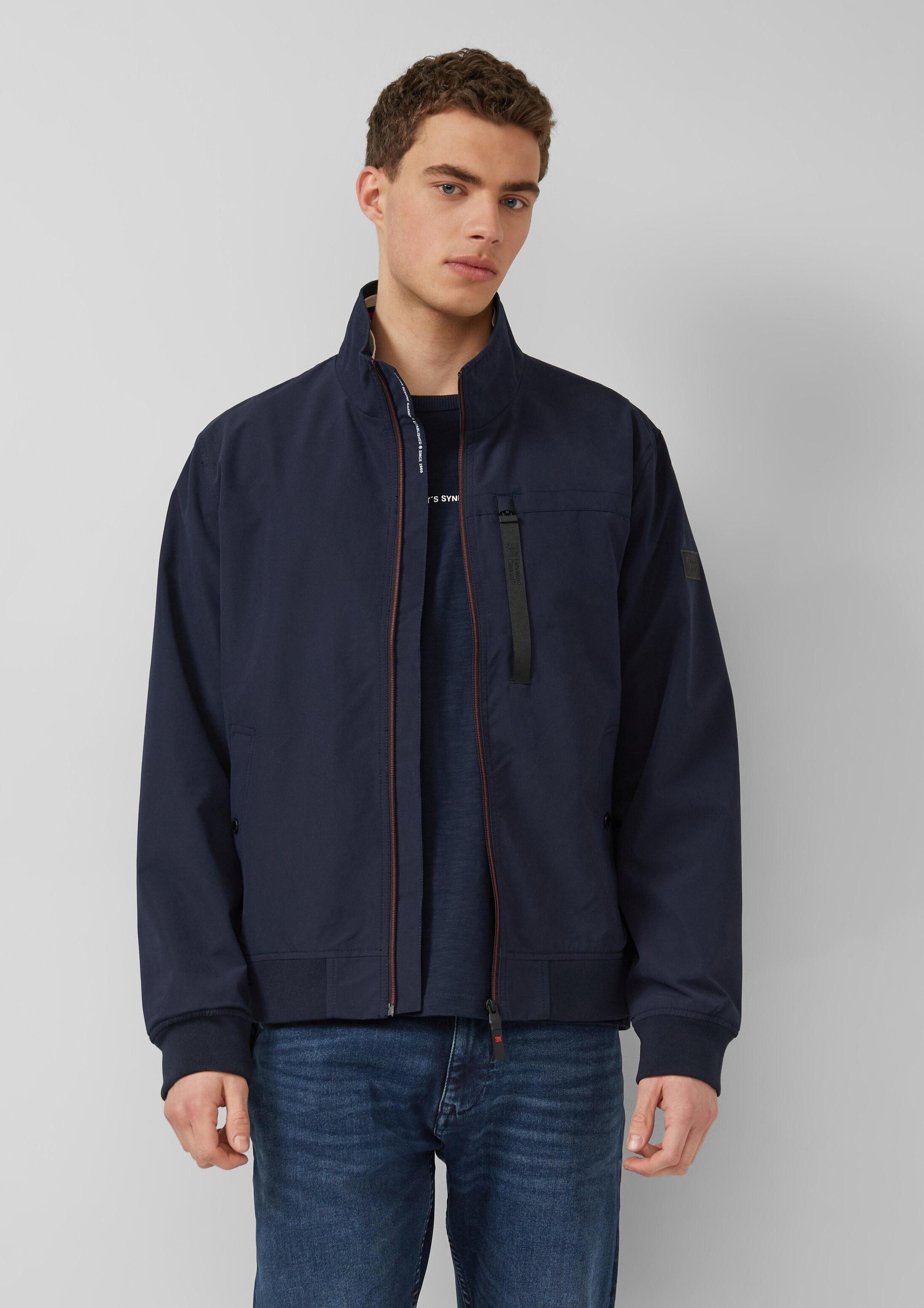 s.Oliver Funktionsjacke Outdoor-Jacke Sportiver Blouson mit Stehkragen und Rippbündchen