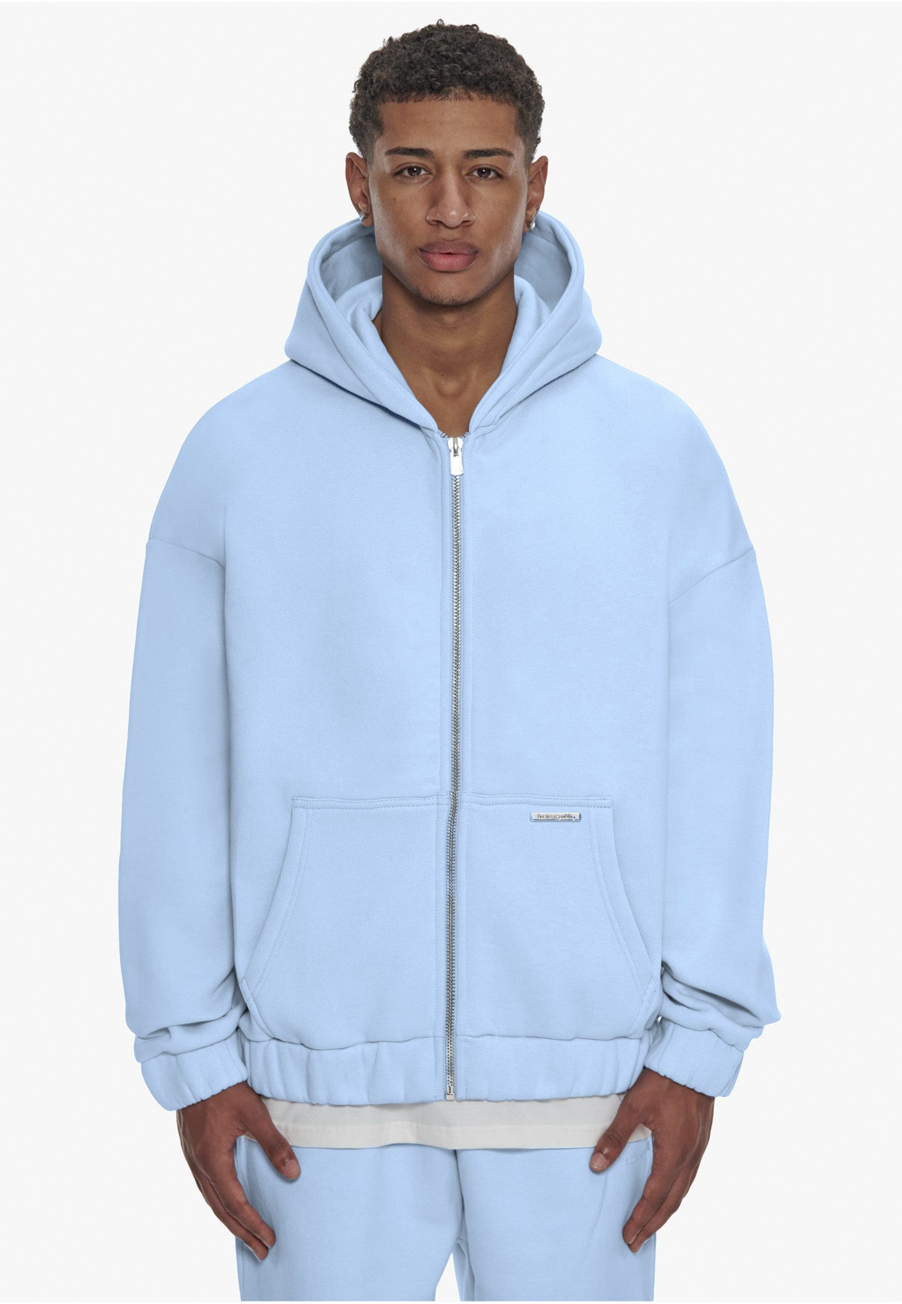 Dropsize Sweatjacke Dropsize Herren Super Heavy Blank Zip-Hoodie – Bild 5 von 5