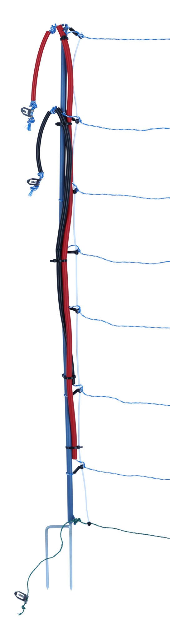 Weidenzaun TitanNet Premium Vario weiß/blau Doppelspitze Wolfsabwehrnetz