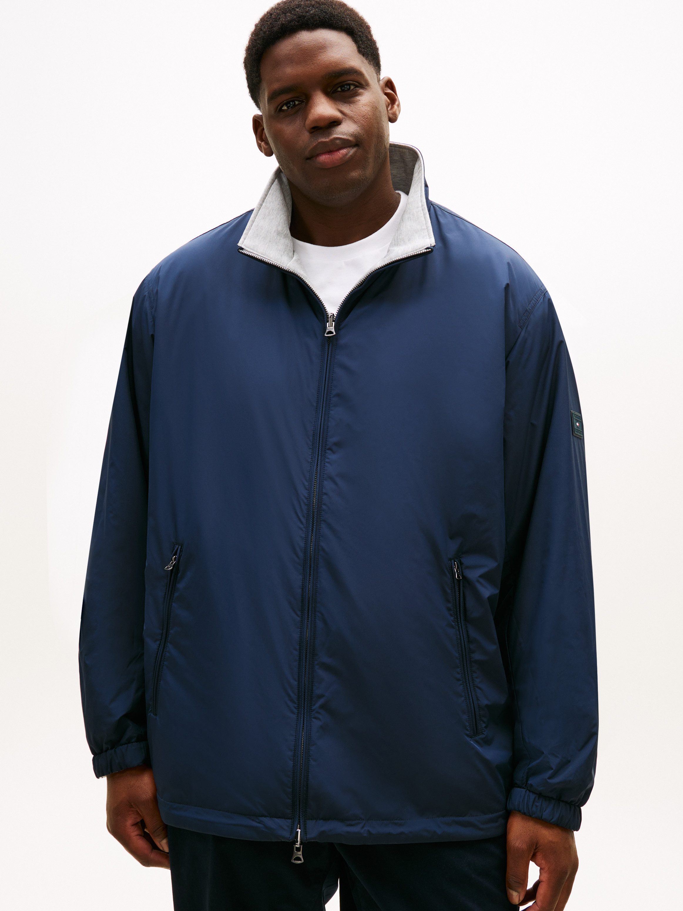 Tommy Hilfiger Big & Tall Wendejacke BT-LW REVERSIBLE JACKET beidseitig tragbar, Große Größen, Stehkragen