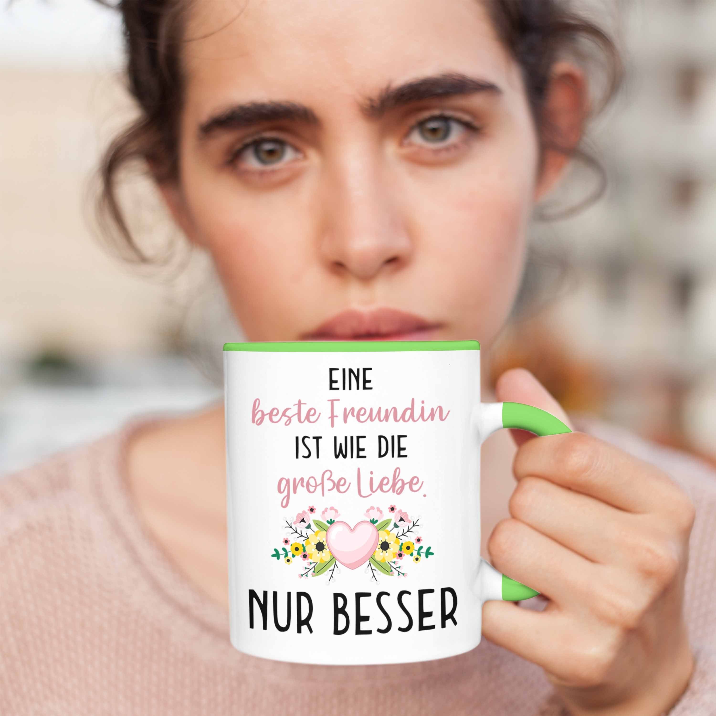 Trendation Tasse Beste Freundin Tasse Aller Freundin Wie Beste Grün Geburtstag BFF Geschenk