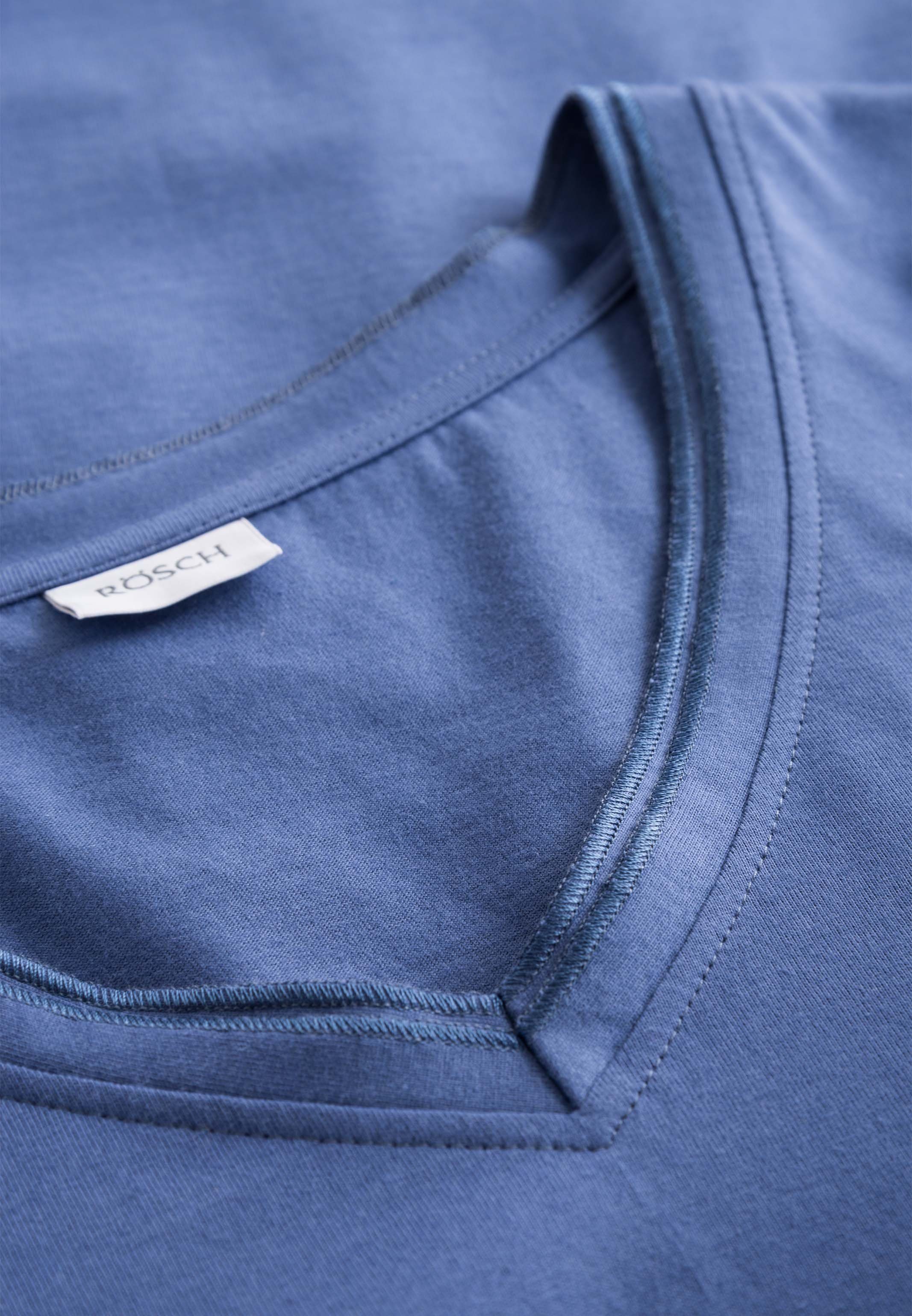 Rösch Denim - Organic - Nachthemd Ärmeln, Basic langen Aus Baumwolle (1-tlg) Cotton mit Bigshirt Nachthemd