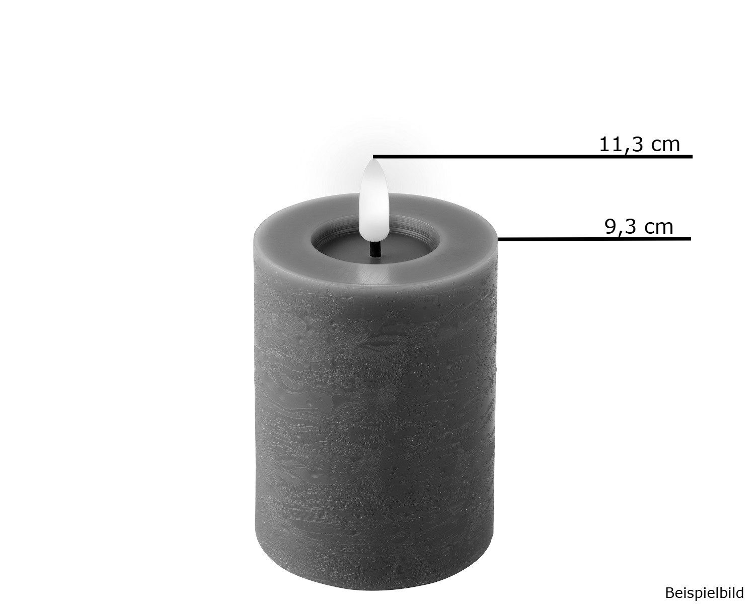 Lumineo LED-Christbaumkerzen Lumineo LED Wachskerze Dunkelbraun 11,3 x 7 cm günstig online kaufen