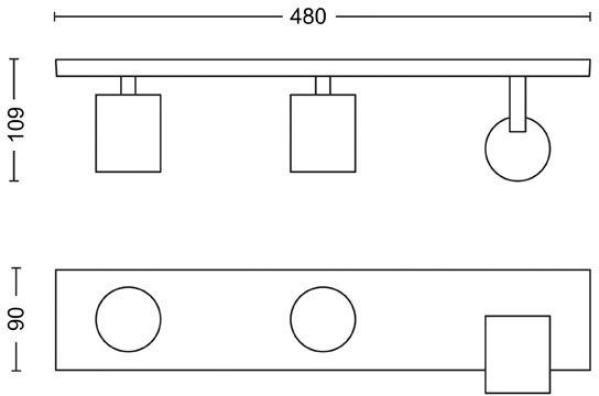 ohne Deckenspots Leuchtmittel Philips Runner, LED