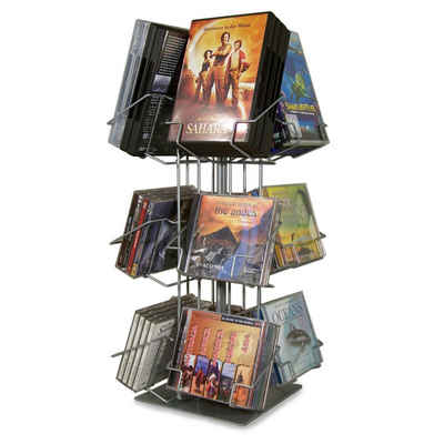 GERSO Thekenständer mit 12 Fächer für CDs und DVDs Lautsprecherständer