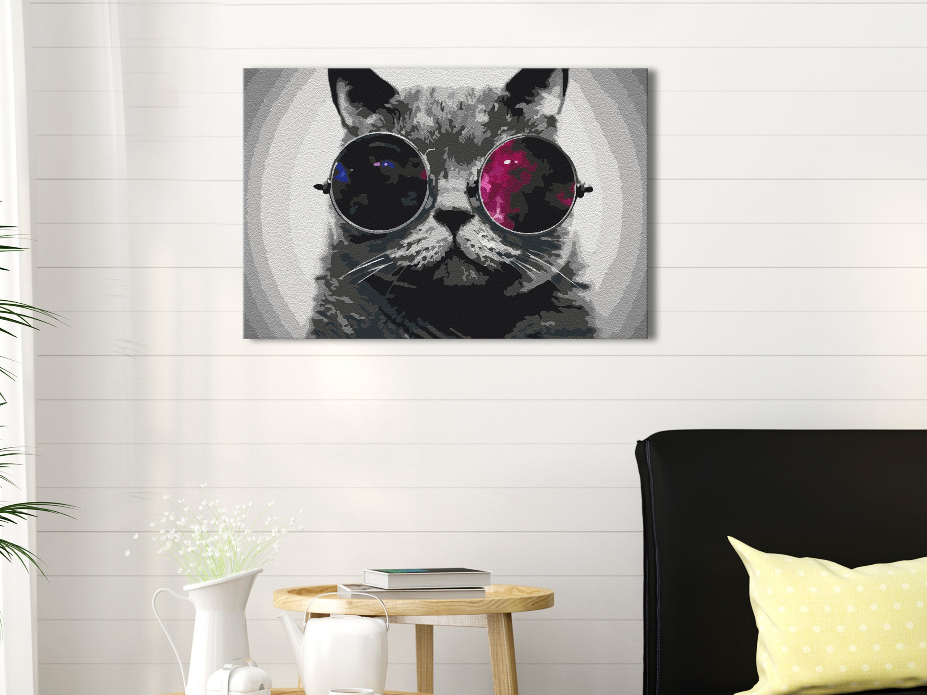 Thumbnail - Artgeist Malen nach Zahlen Cat With Glasses