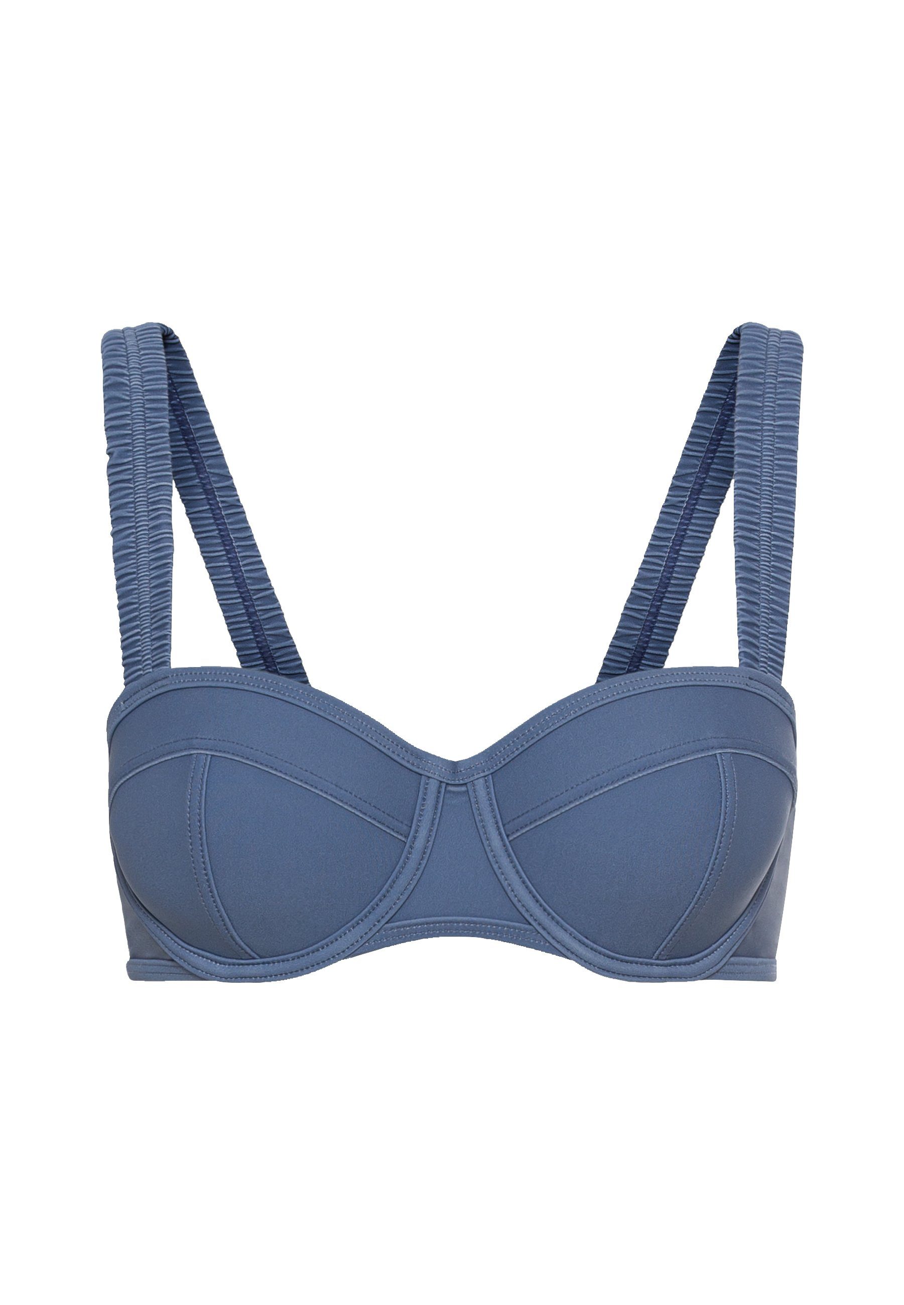 LSCN by LASCANA Bügel-Bikini-Top Gina, mit gerafften Trägern