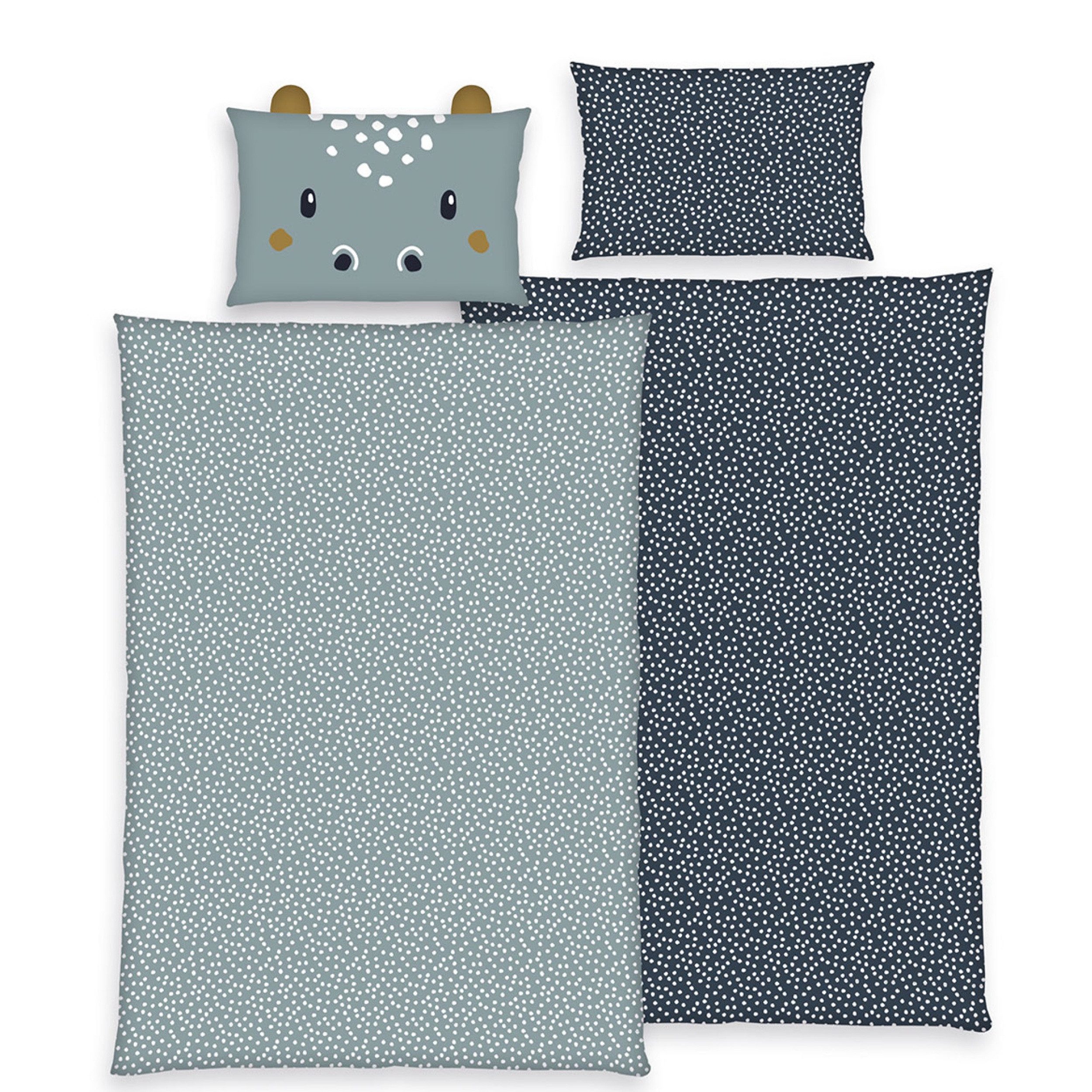 Familando Babybettwäsche Hippo 100x135 40x60 cm günstig online kaufen