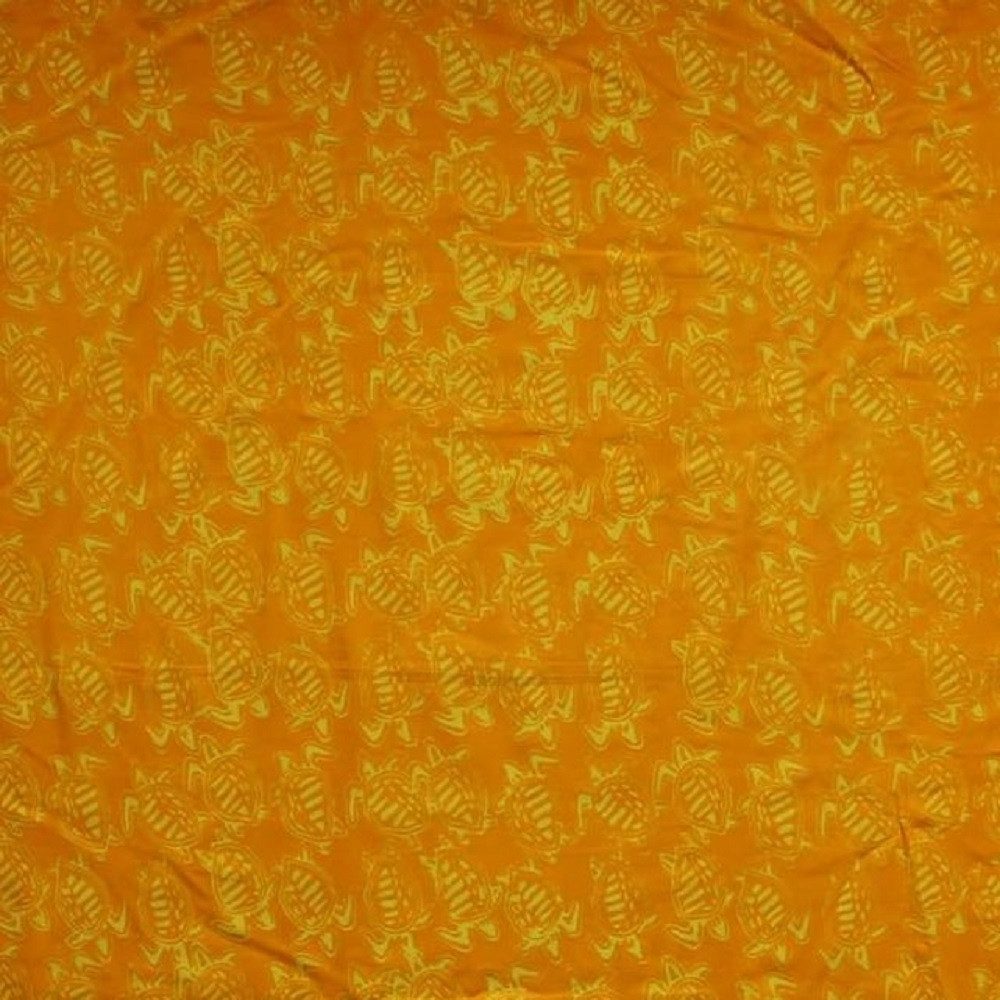 Wogeka Sarong blickdichter Sarong gelb Muster als Strandtuch Strandkleid Wickelrock