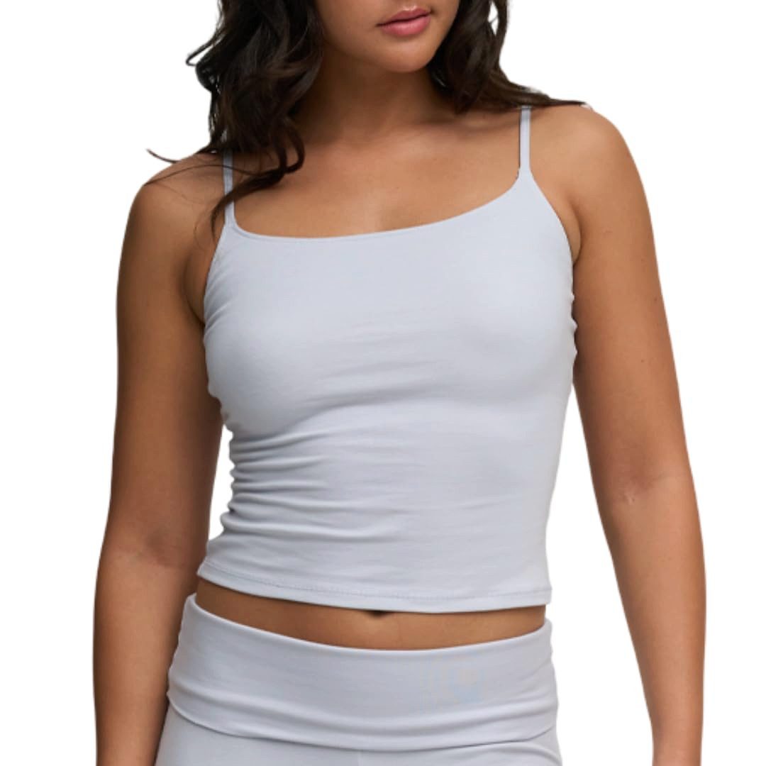 cfab by creamy fabrics Spaghettitop Cotton Cami-Top-Artic Ice-S (1-tlg) günstig online kaufen