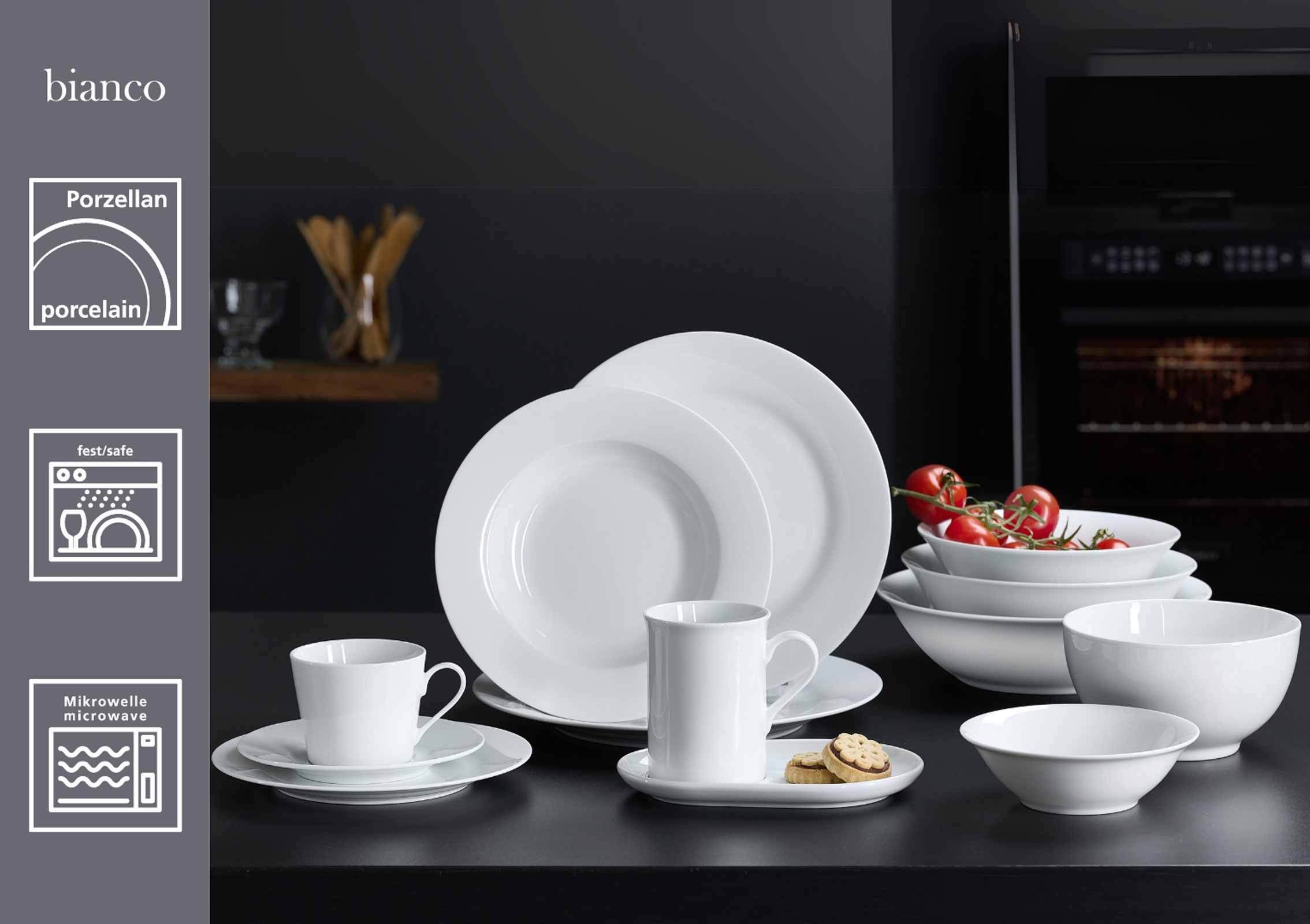 Ritzenhoff & Breker Schale Bianco Servierschalen ø 20 cm 6er Set, Porzellan, (6x Schale, 6-tlg)