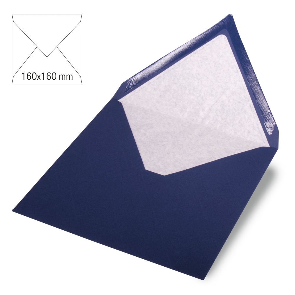 Kuvert uni Rayher nachtblau 5x Bastelkartonpapier quadr. 90g/qm