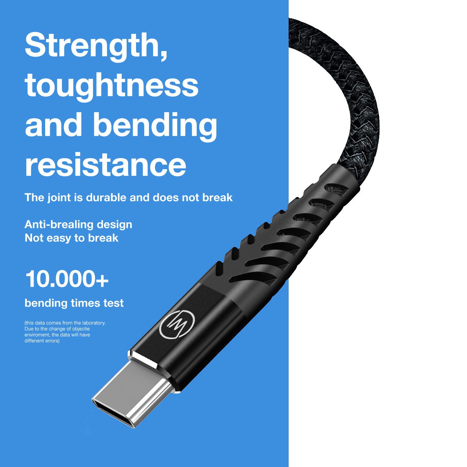 Wicked Chili Wicked Chili USB-C auf USB-C Ladekabel 60W Fast Charge Kabel, schwarz Smartphone-Kabel, USB-C, USB-C (100 cm), 3A / 20V / 60W Fast Charge, geflochten, extra robust, flexibel, mit Me