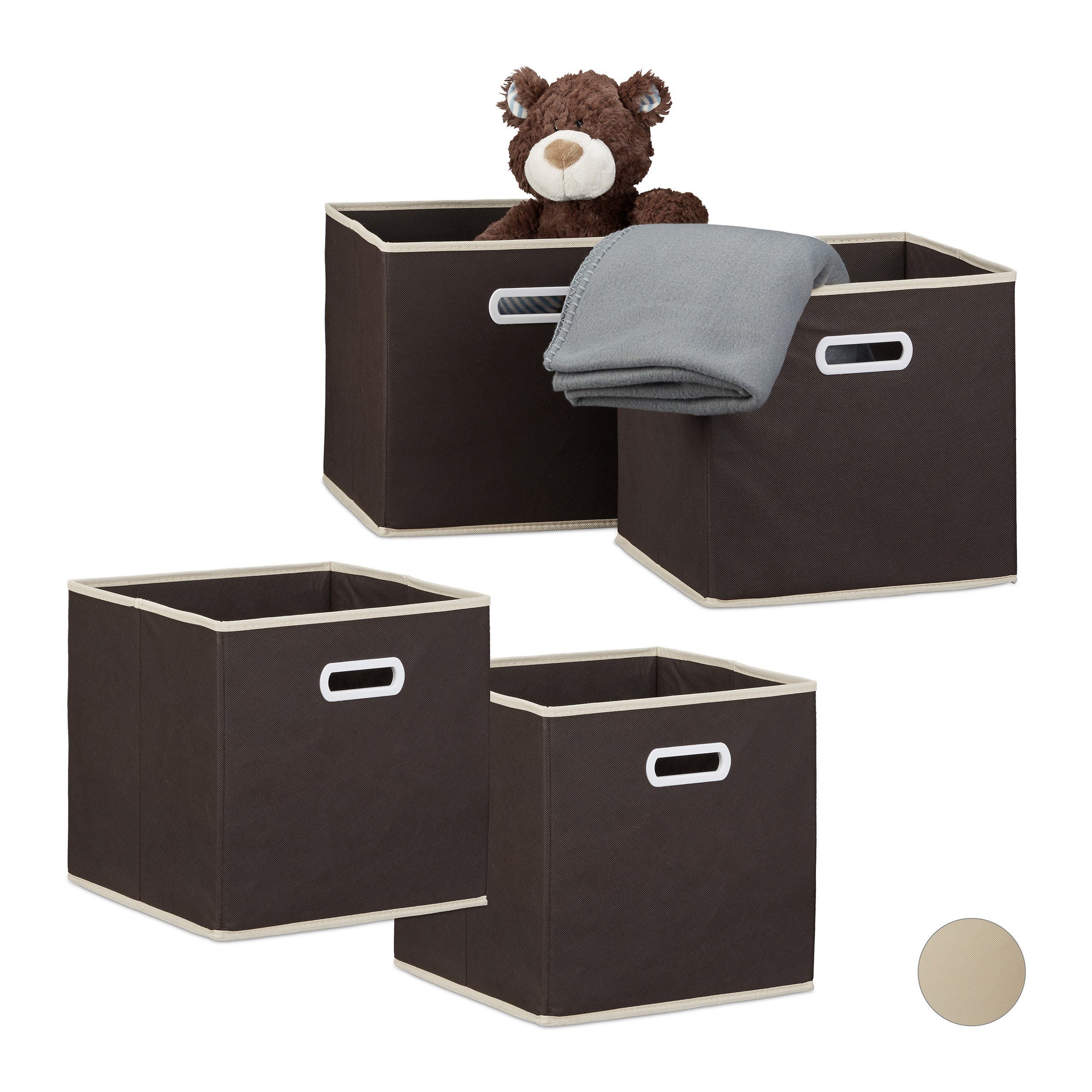 Faltbox 4 x Faltbox braun