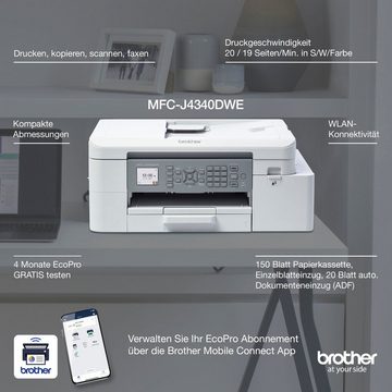 Brother MFC-J4340DWE Multifunktionsdrucker, (WLAN (Wi-Fi), Wi-Fi Direct)