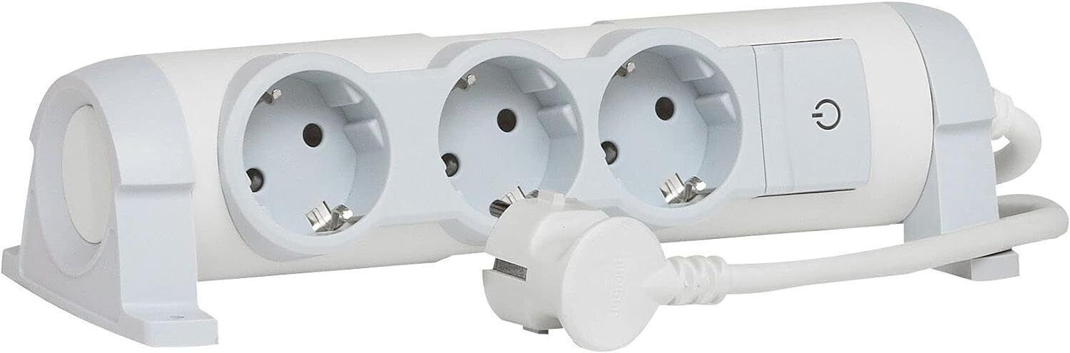 legrand® 3-Fach Drehbare Mehrfachstecker mit Schalter Steckdose Розеткиleiste (Ein- / Ausschalter), Wand-/Tischmontage,Drehbar, für mehr Flexibilität,Schalter EIN/AUS