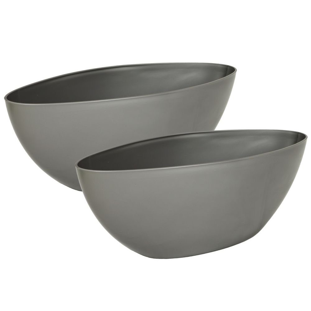 Heimwerkercenter Übertopf MePla 2 Stück Schale OVAL - wetterfestes Pflanzge günstig online kaufen