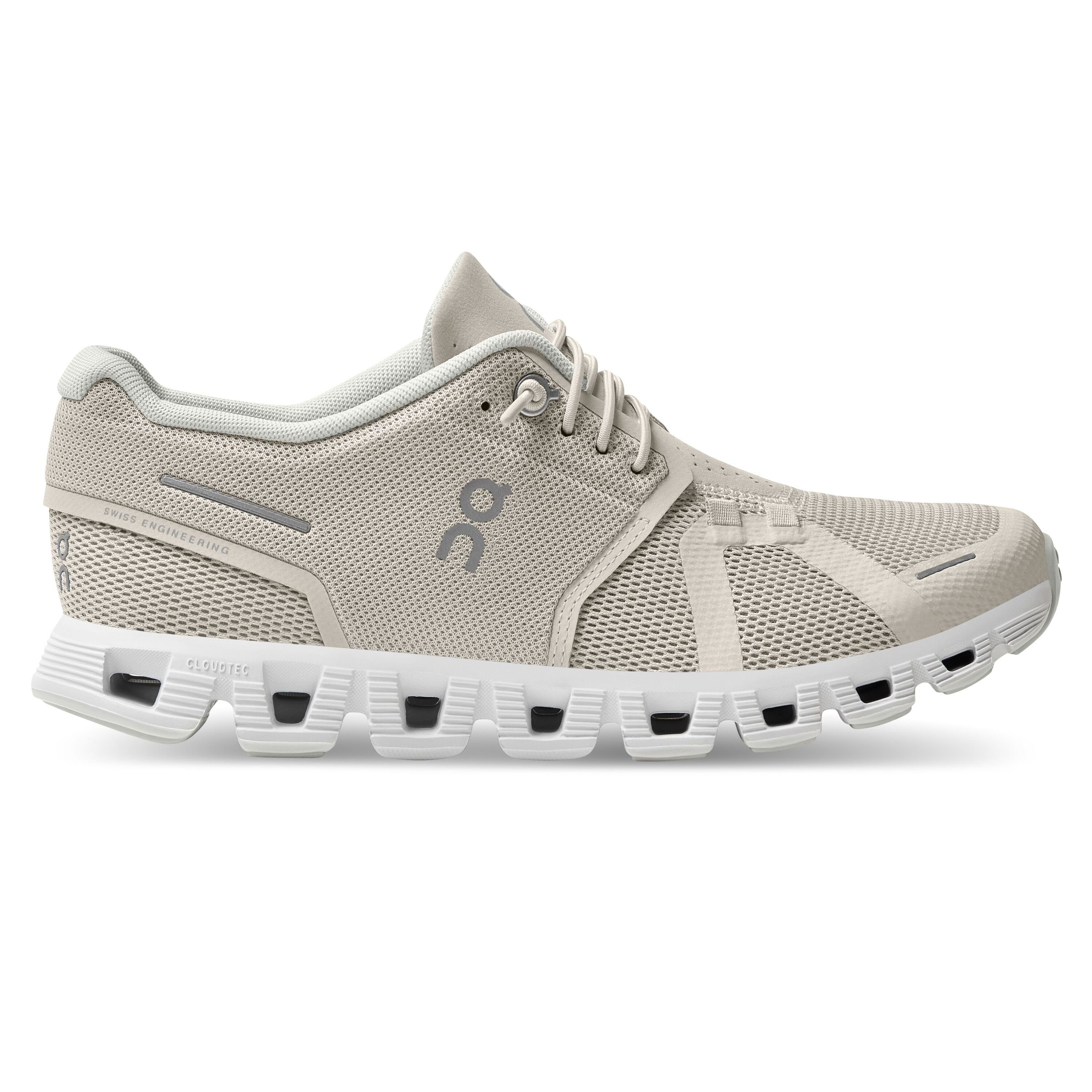 ON RUNNING Cloud 5 Laufschuh (2-tlg) mit Zero-Gravity-Schaum Sohle 98773 Pearl / White | 