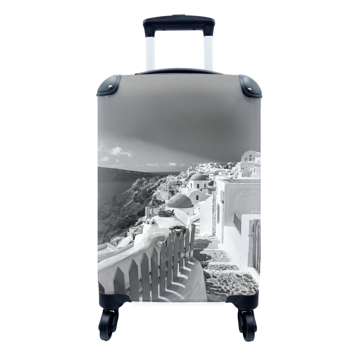 MuchoWow Handgepäckkoffer Koffer Handgepäck Fotokoffer Trolley Kinderkoffer Extra Leicht Fußweg, 4 Rollen, Trolley Reisekoffer, Passend in 55x40x23 cm und 55x40x20 cm, Koffer Hartschalenkoffer