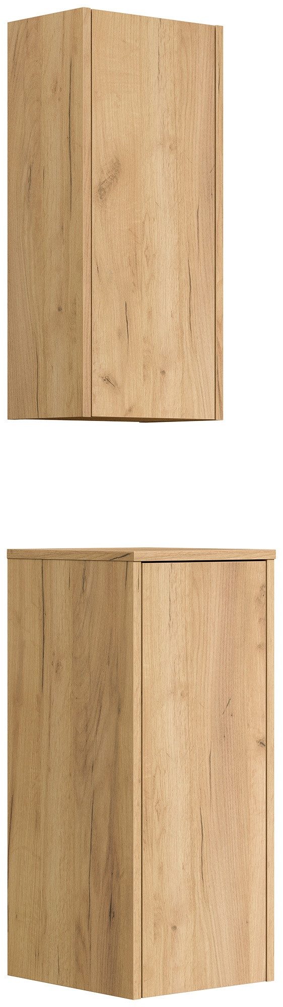 Magnolia Home Midischrank Badschrank 2er Set Taifun zur Wandmontage eiche gold