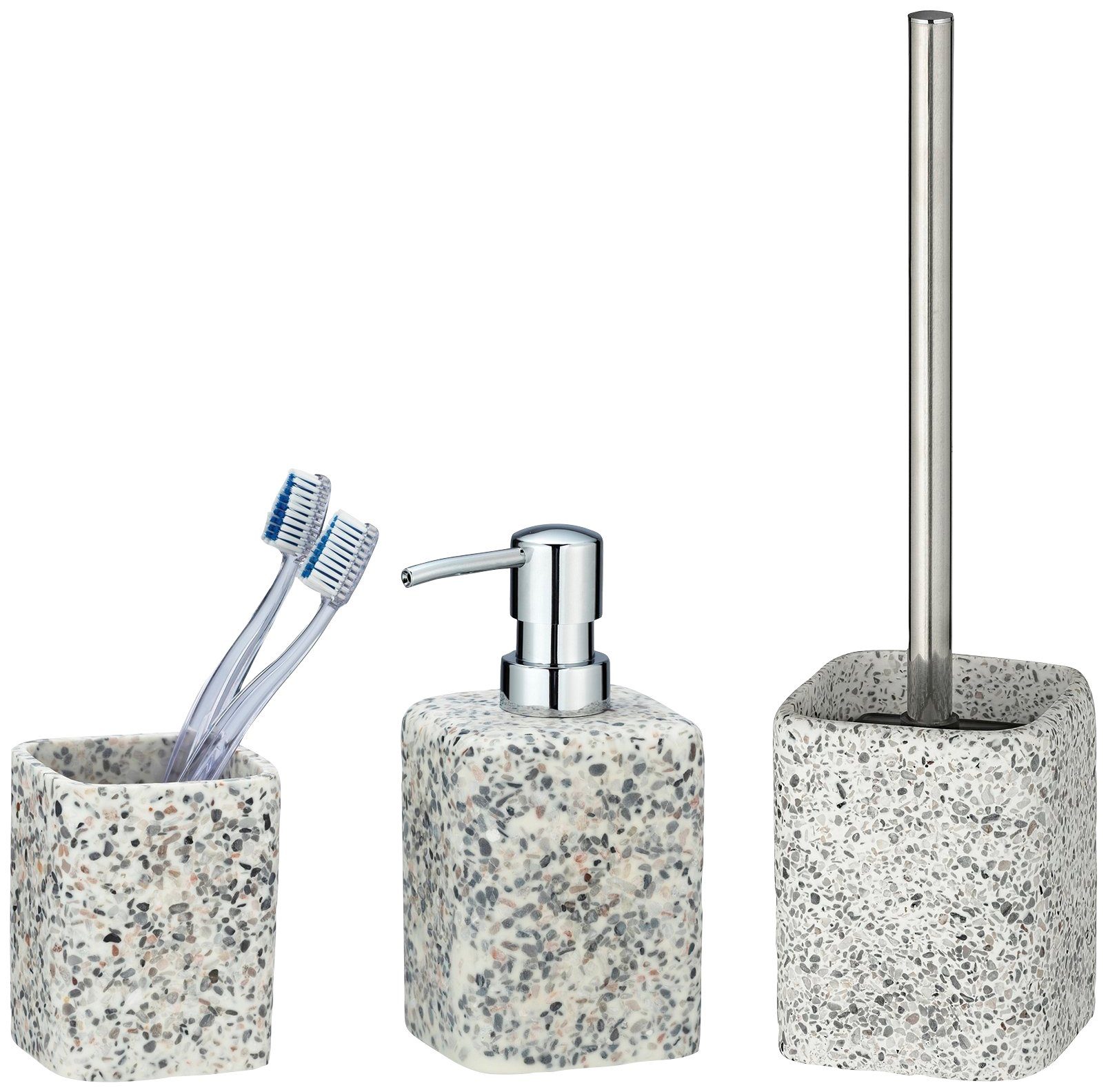 3 Set, Terrazzo, WENKO Badaccessoire-Set