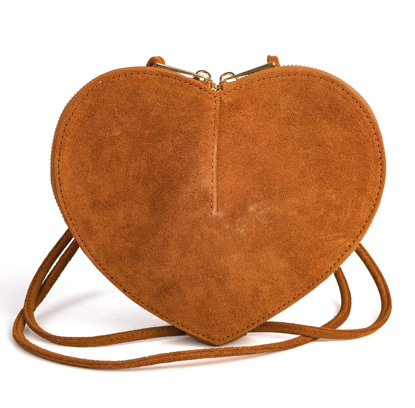 Der Trachtler Trachtentasche Handtasche Umhängetasche "Herzerl", weiches Veloursleder - Made in Italy