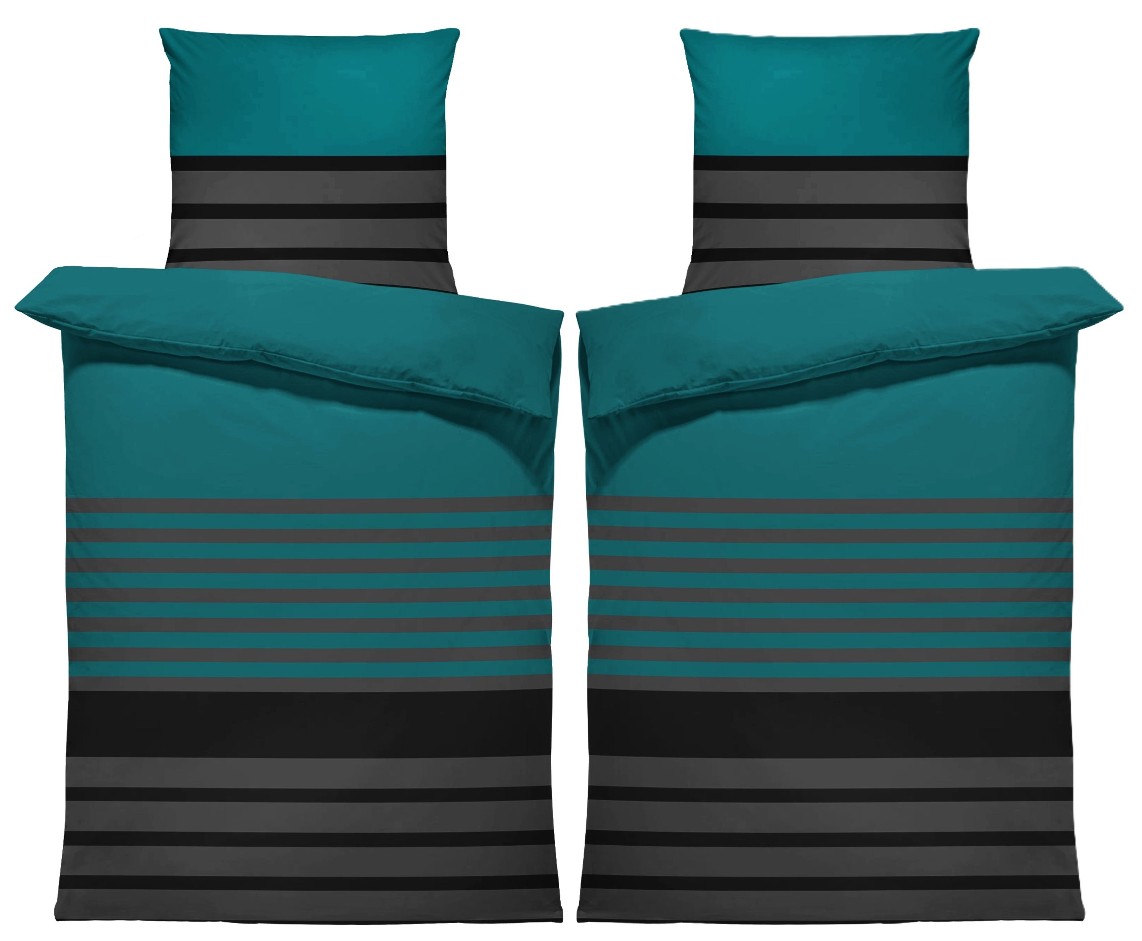 One Home Bettwäsche Winter Viga, Flanell, 4 teilig, modern gestreift, kusch günstig online kaufen