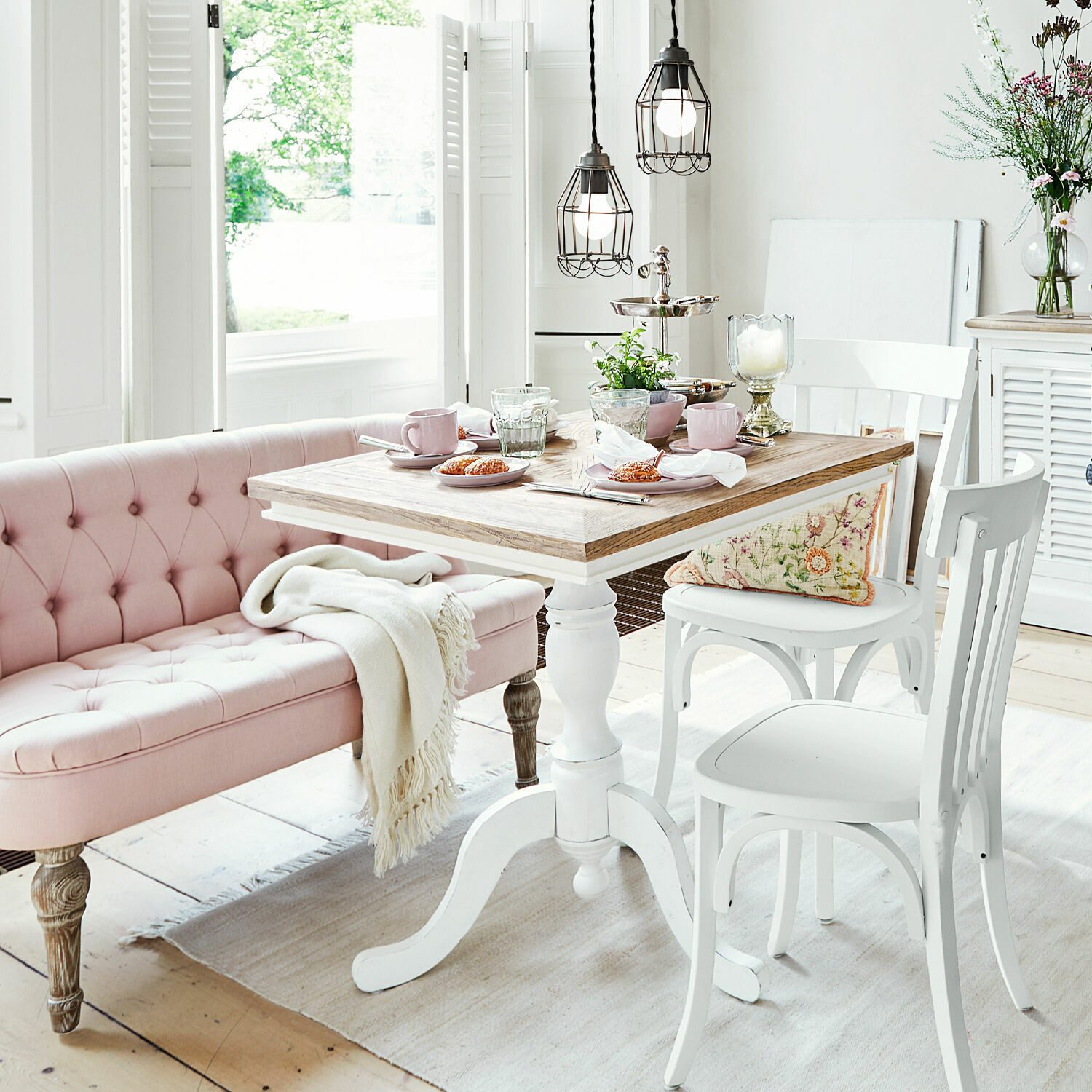 Mirabeau Esstisch Tisch Kingston weiß/braun