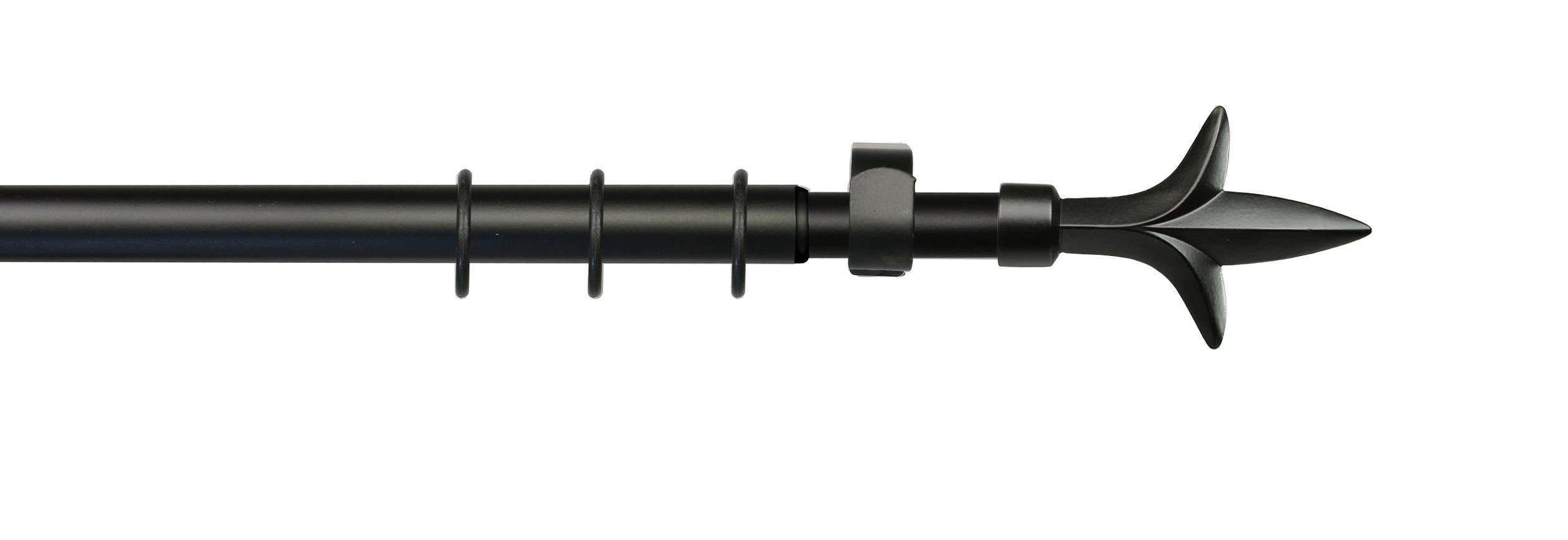 Liedeco Gardinenstange Sparta, Ø 20 mm, 1-läufig, ausziehbar, verschraubt, Metall