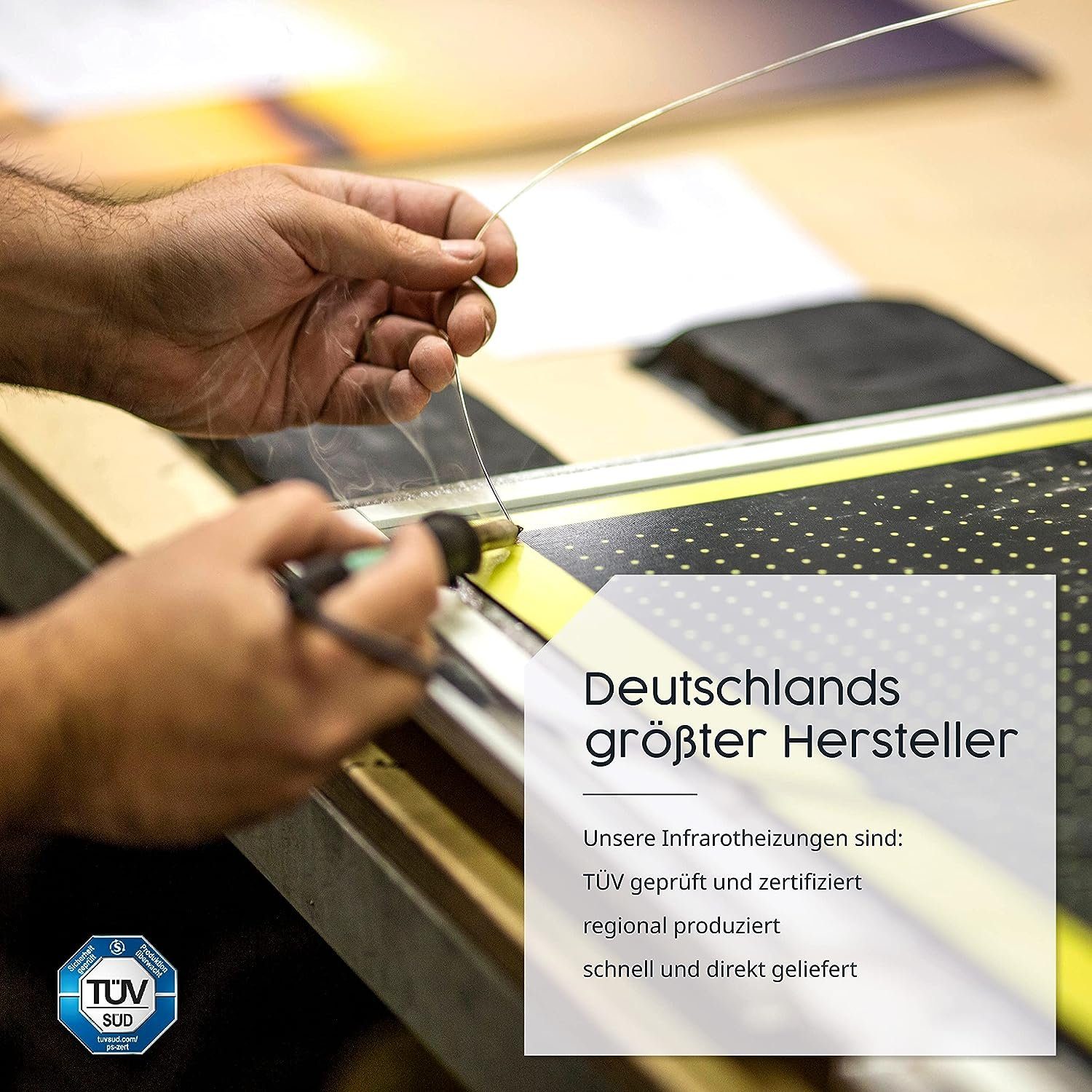 Könighaus Infrarotheizung Mobile Schreibtischheizung, Made in Germany