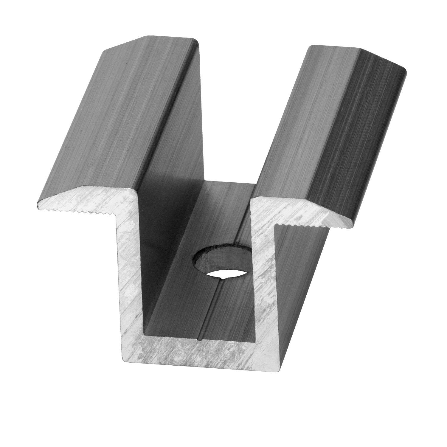 avoltik Wechselrichter Mittelklemme Alu Photovoltaik Solarmodul Solar Panel bis 40 mm Modul, (Mittelklemmen zur Auswahl, 1 St., Mittelklemmen zur Auswahl), Erhältlich in 2 Farben: schwarz oder silber