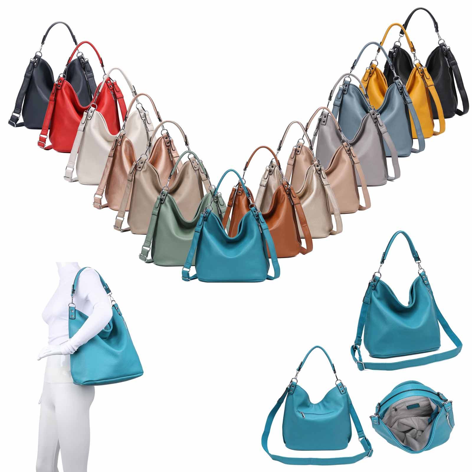 ITALYSHOP24 Schultertasche DAMEN XXL SHOPPER HOBO Cross Over Body Bag Umhän günstig online kaufen