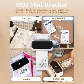 yozhiqu M03 Großformat-tragbarer Drucker – Mini-Bluetooth-Thermodrucker Fotodrucker