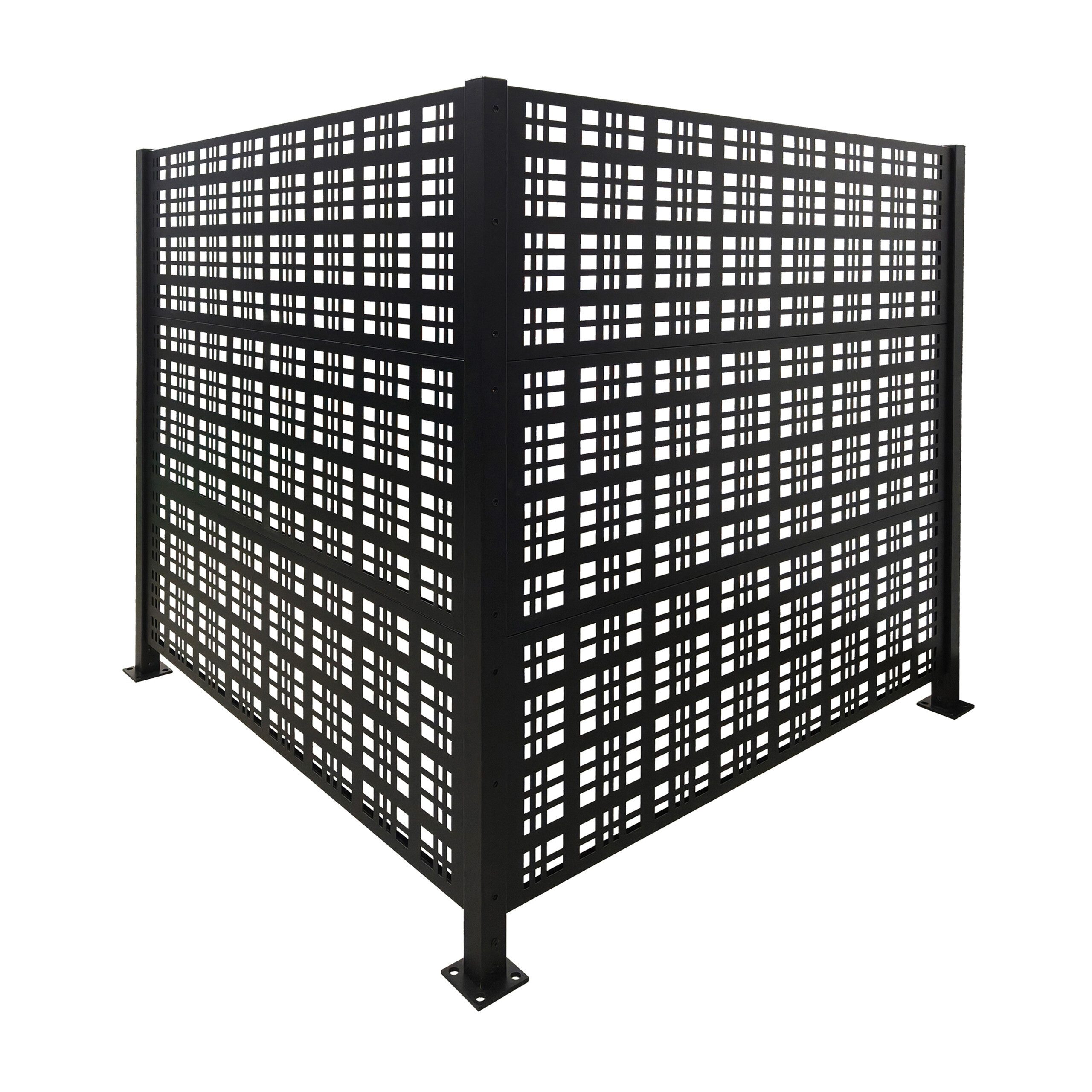 relaxdays Sichtschutzelement Mülltonnenverkleidung 120 cm Höhe, (10-St), B